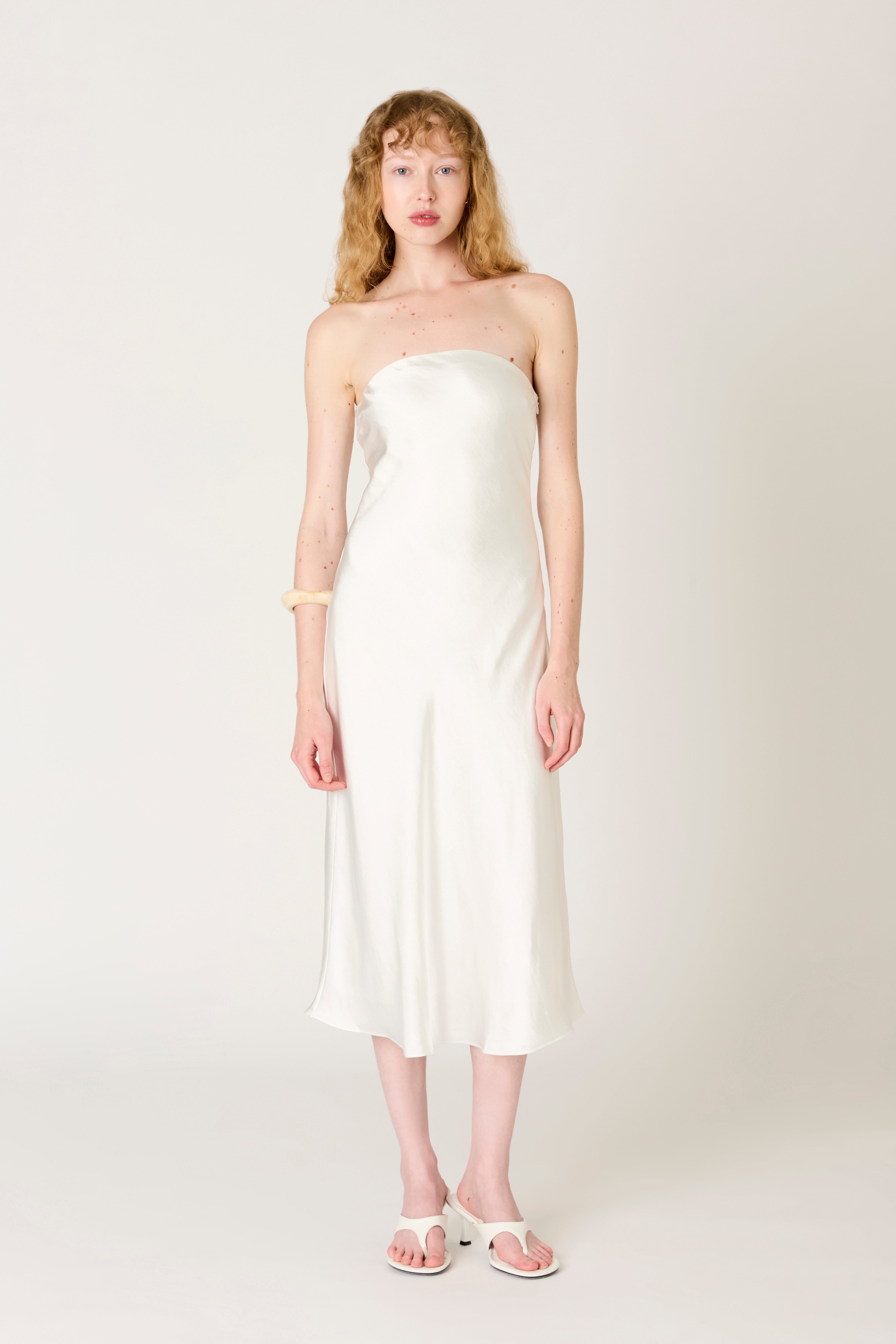 Carolyn Dress in white front view
