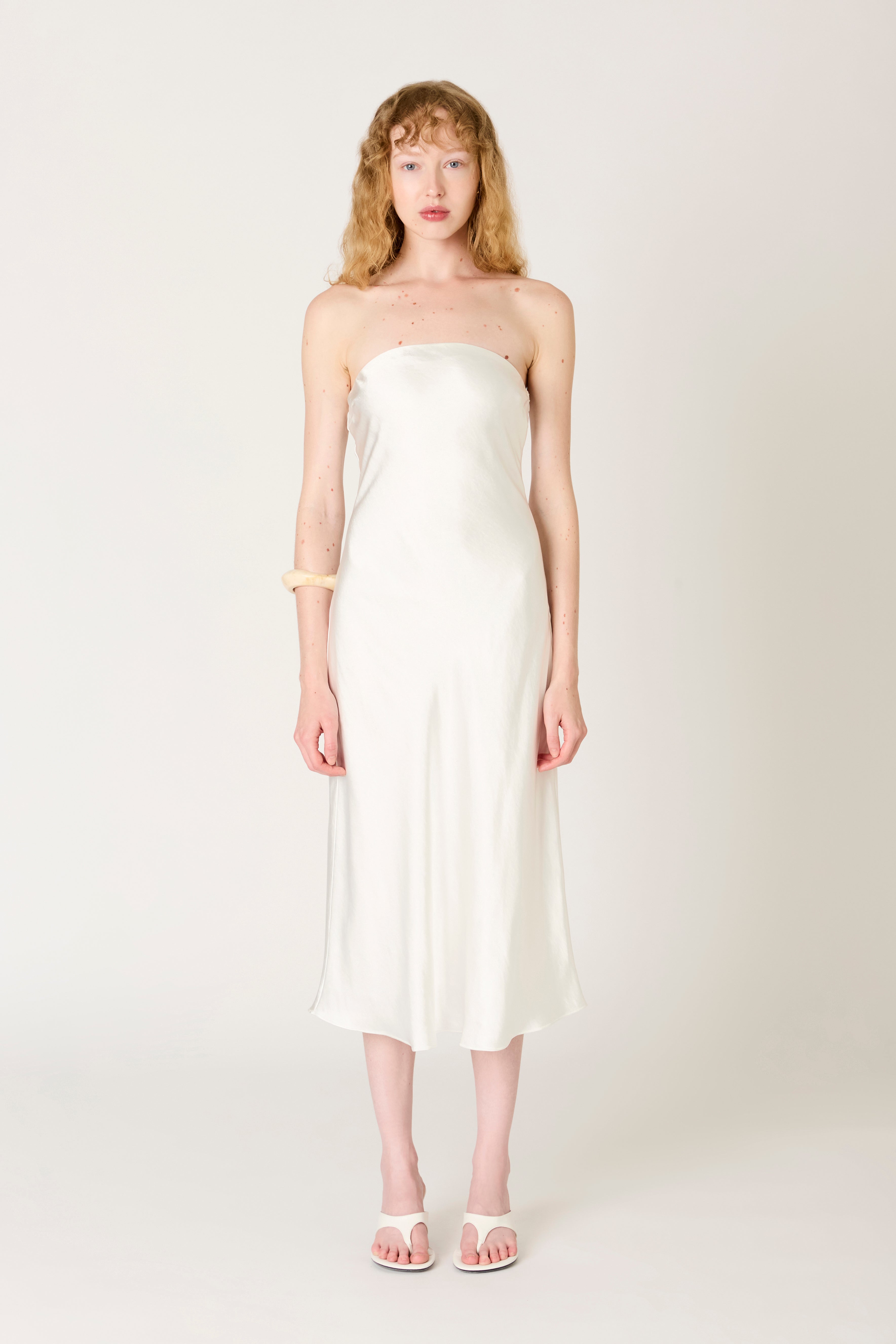 Carolyn Dress in white front view