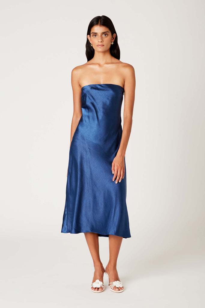 Carolyn Dress in navy front view