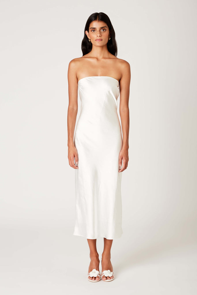 Carolyn Dress in white front view