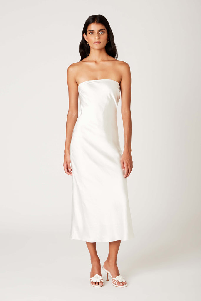 Carolyn Dress in white front view