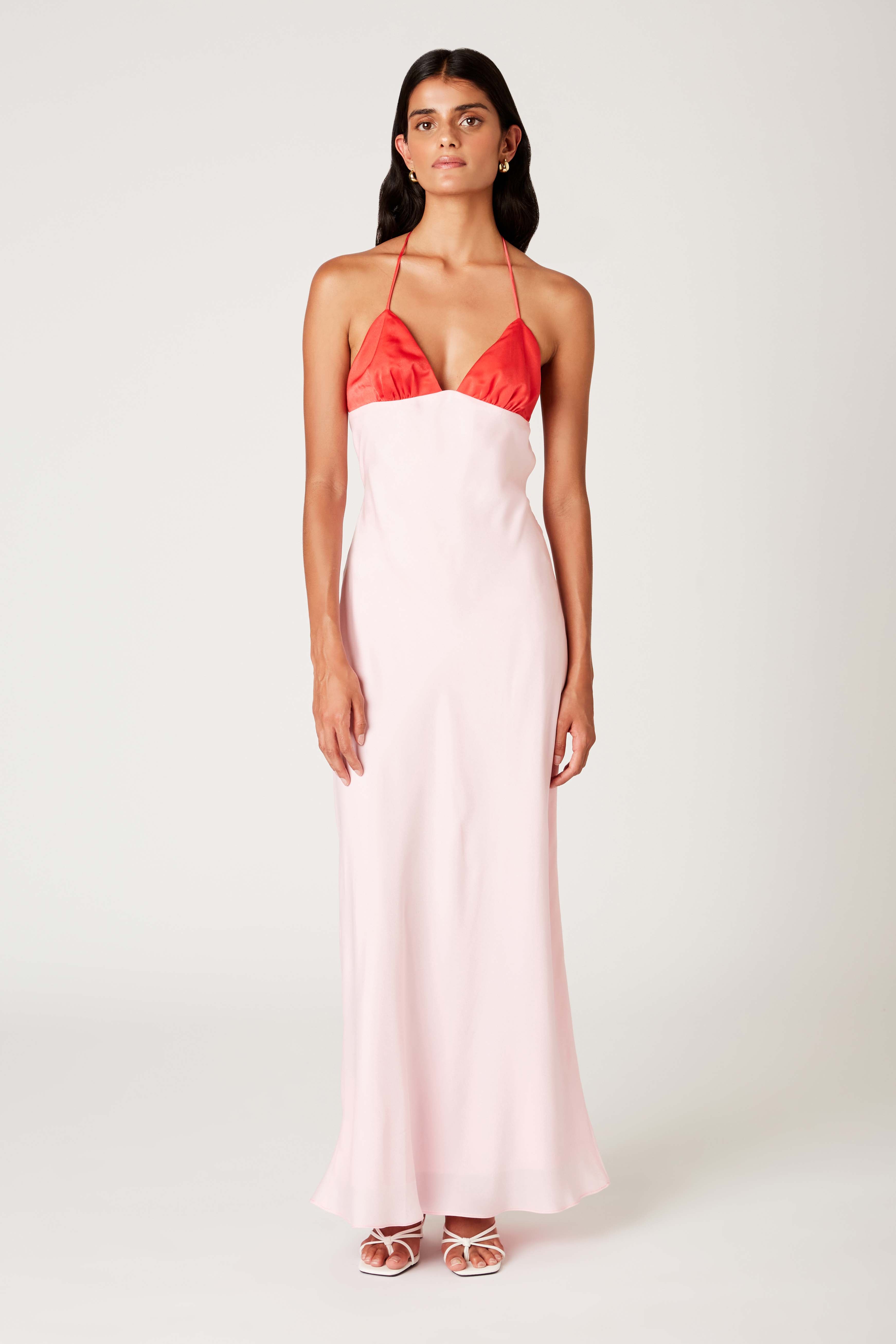 Wolfe Dress in petal/cherry front view