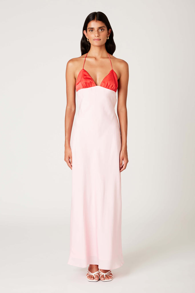 Wolfe Dress in petal/cherry front view