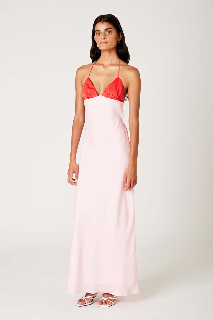Wolfe Dress in petal/cherry side view