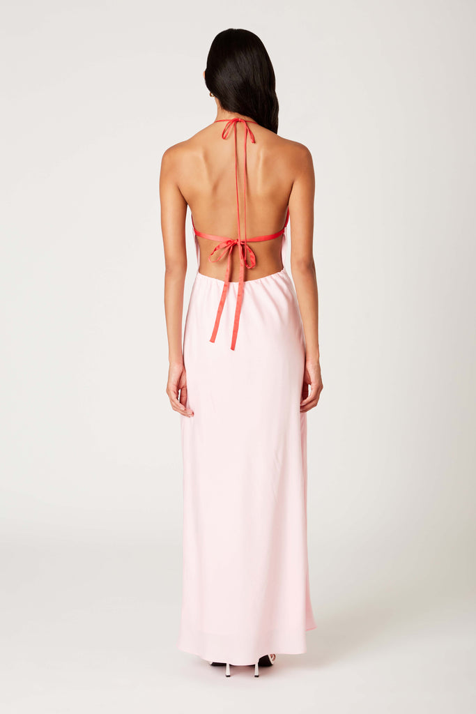 Wolfe Dress in petal/cherry back view