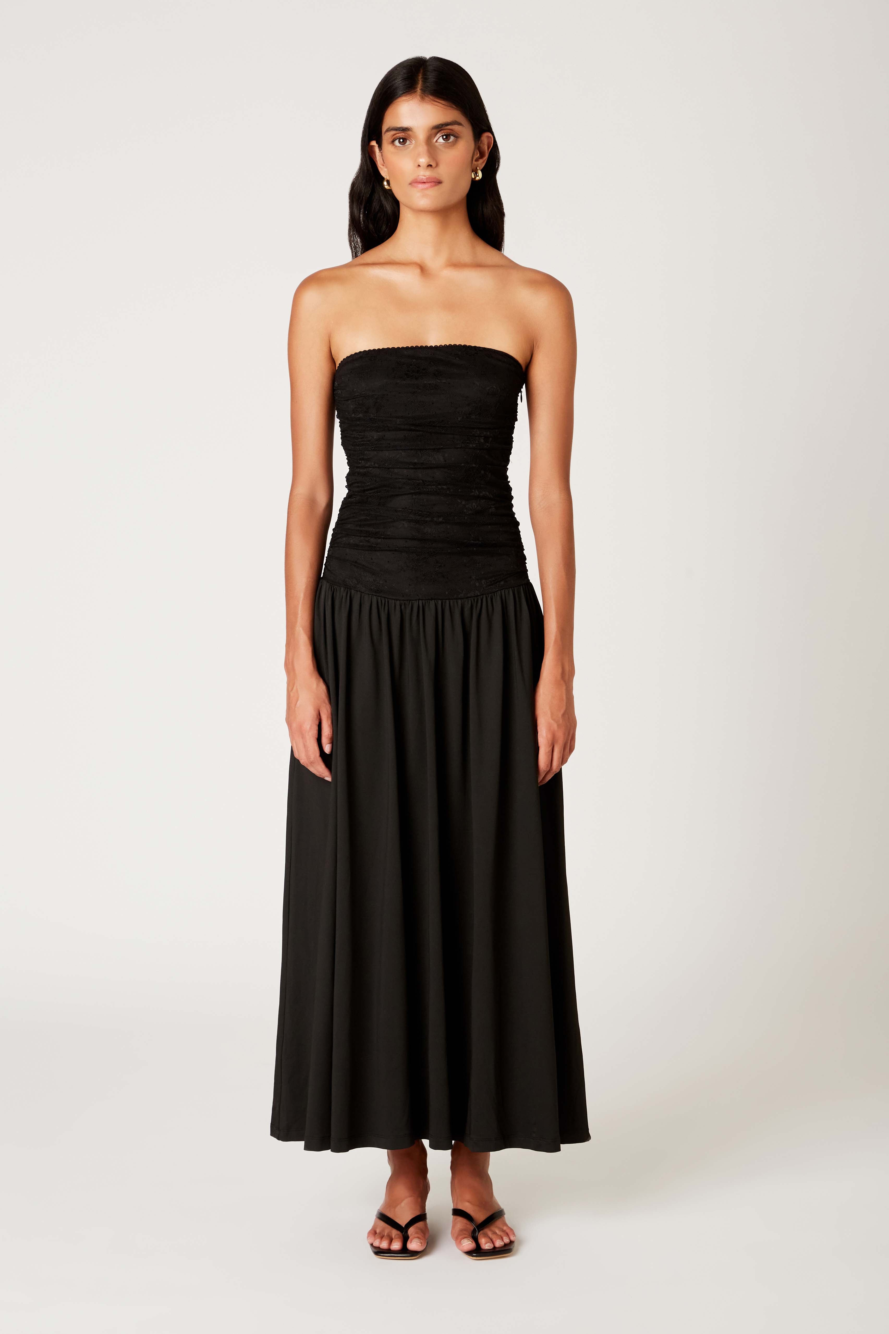 【関税込み】Sandbeige Dresses 4th & Reckless sunset asymmetric bandeau maxi beach summer