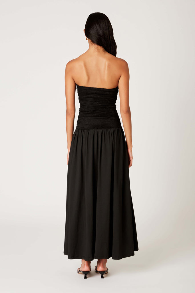 Santal Dress in black back view