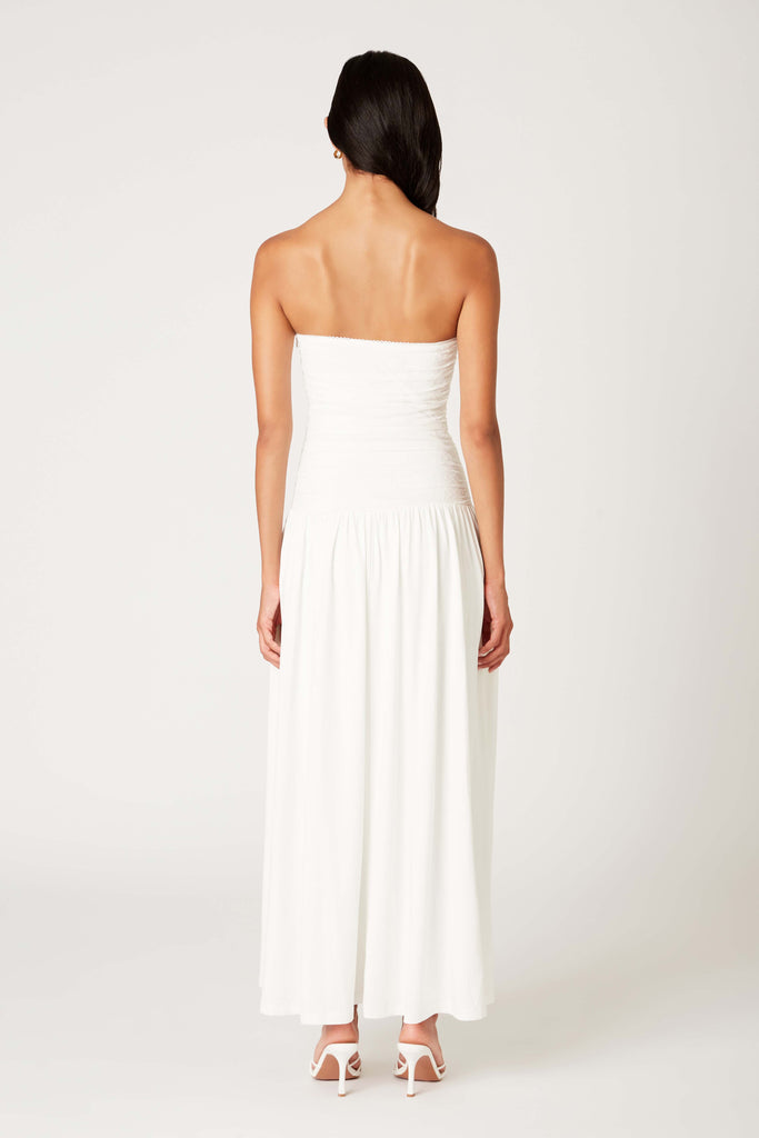 Santal Dress in white back view