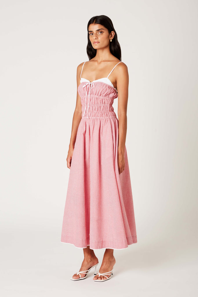 Thomas Dress in red side view