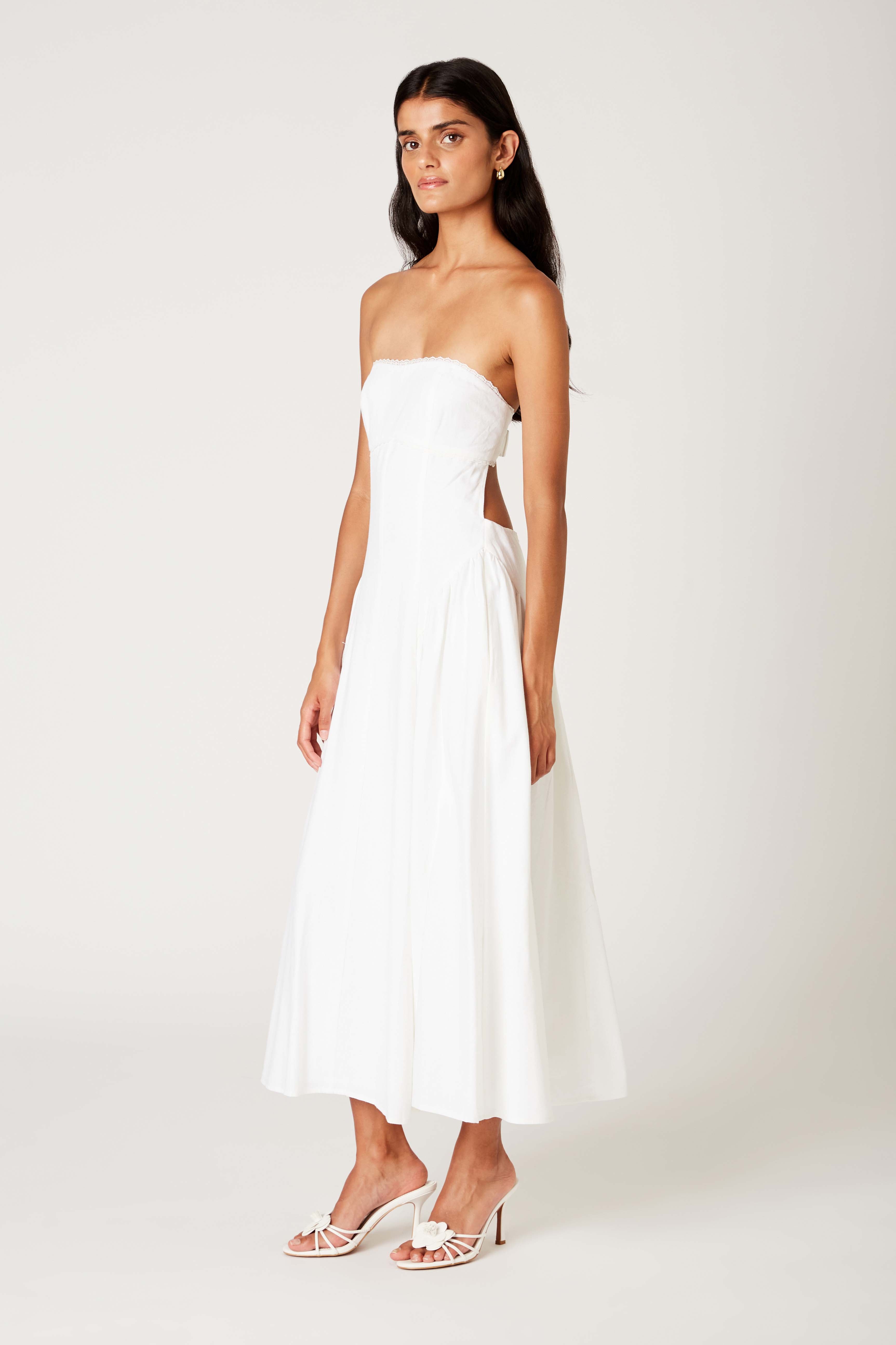 Anne Dress in white side view