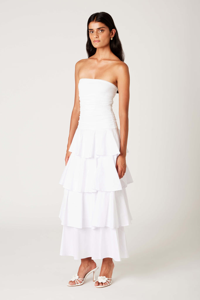 Mathilda Dress in white side view