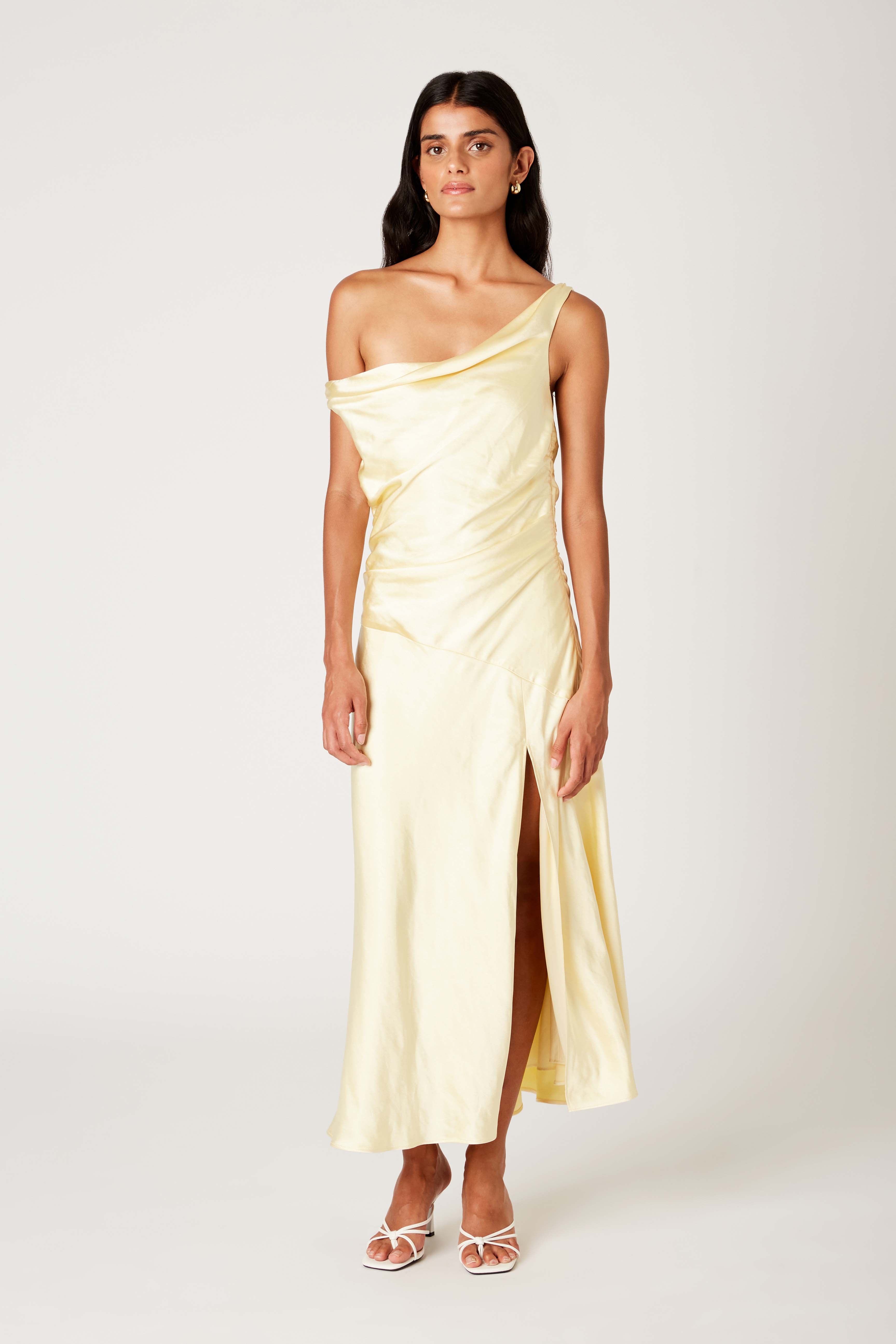 Tori Dress in butter front view
