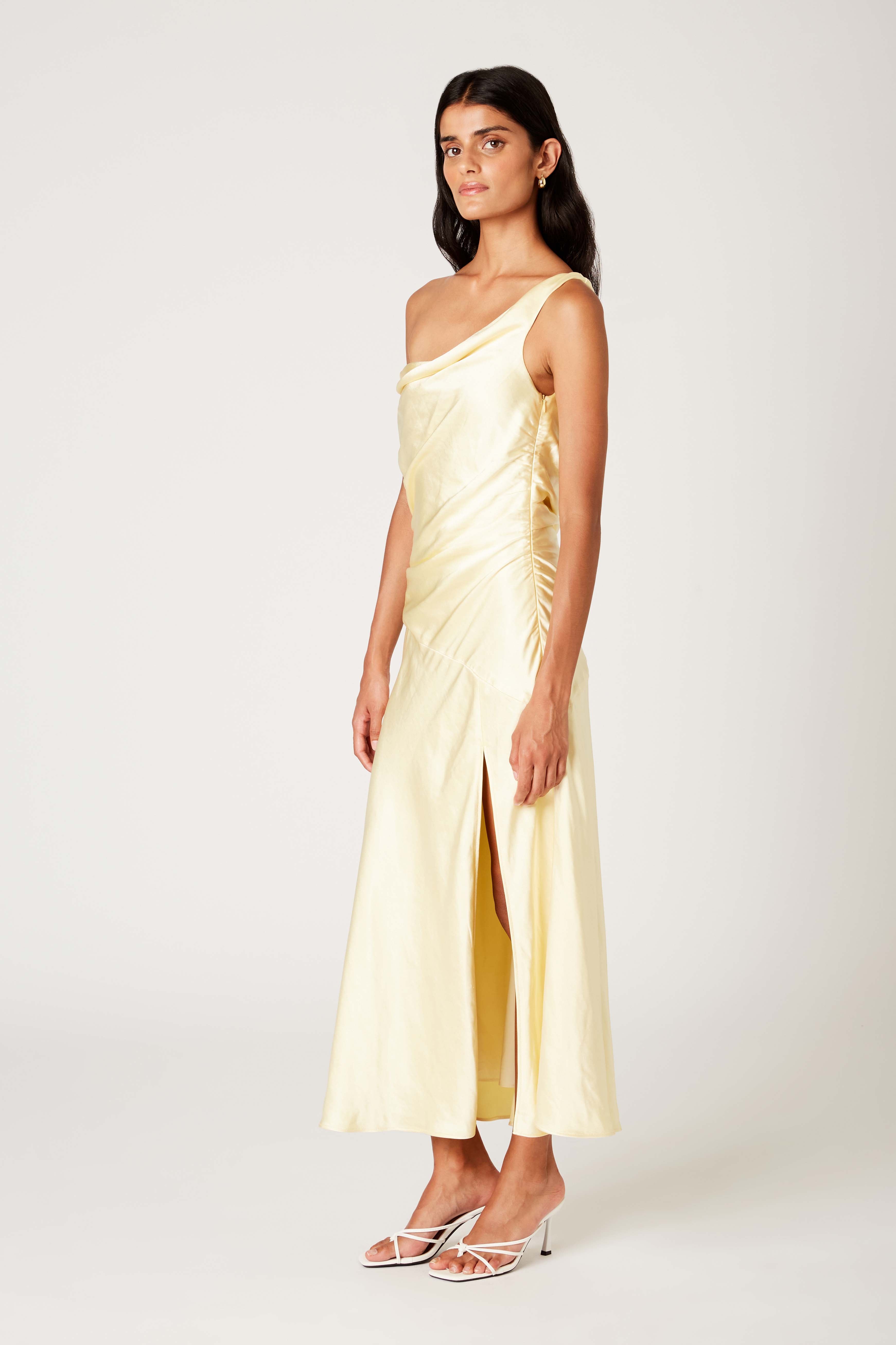 Tori Dress in butter side view