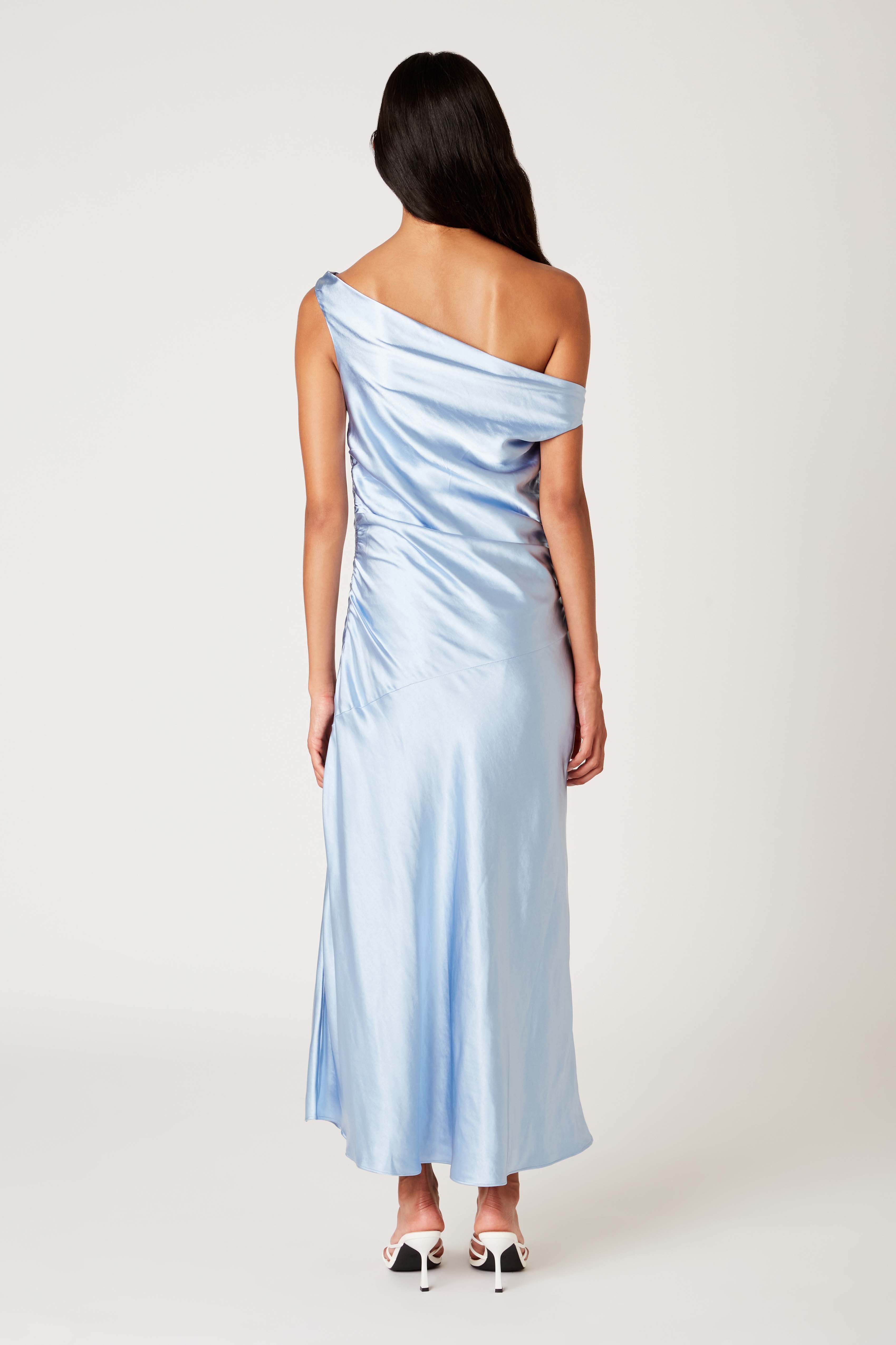 Tori Dress in ciel back view