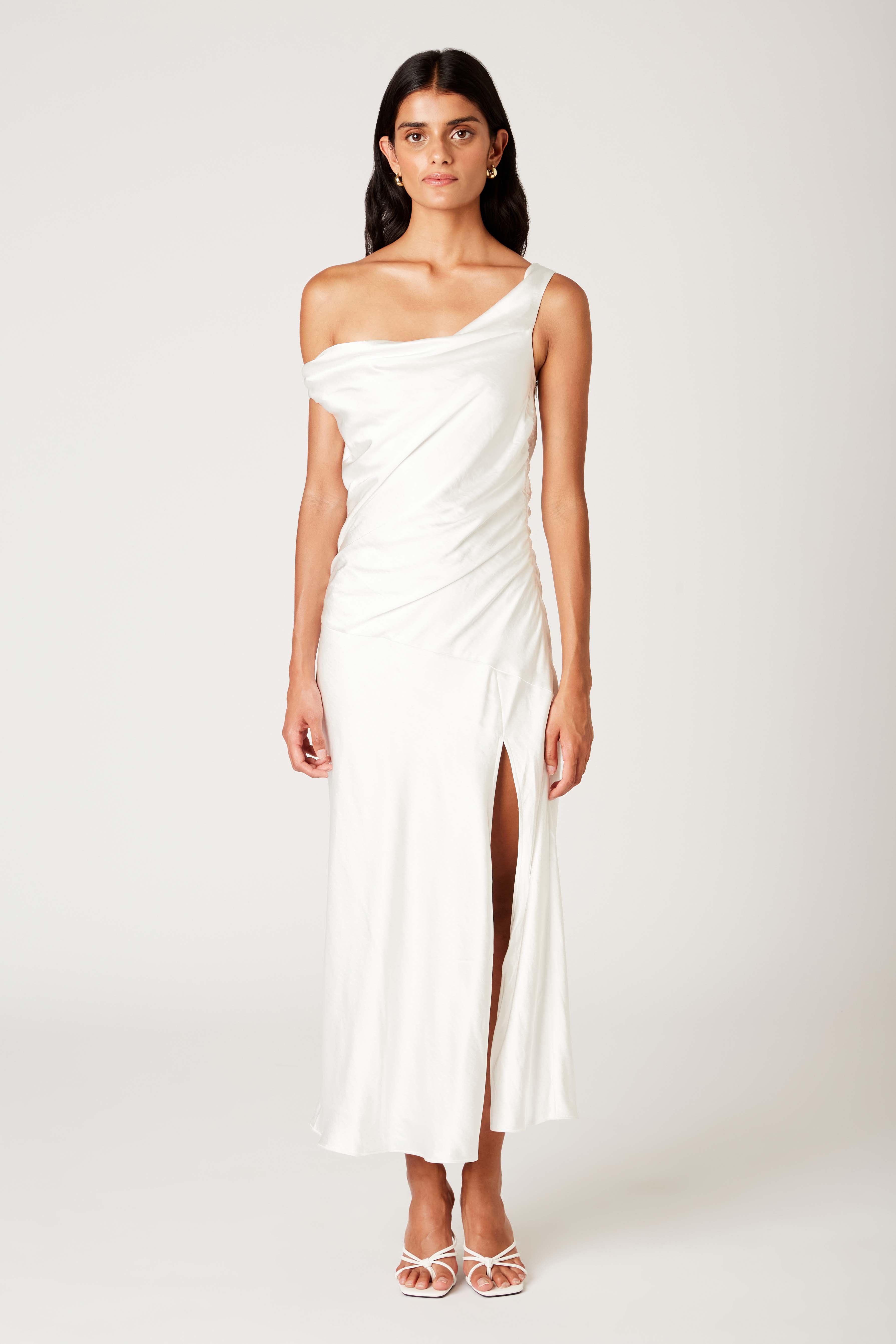 Tori Dress in white front view