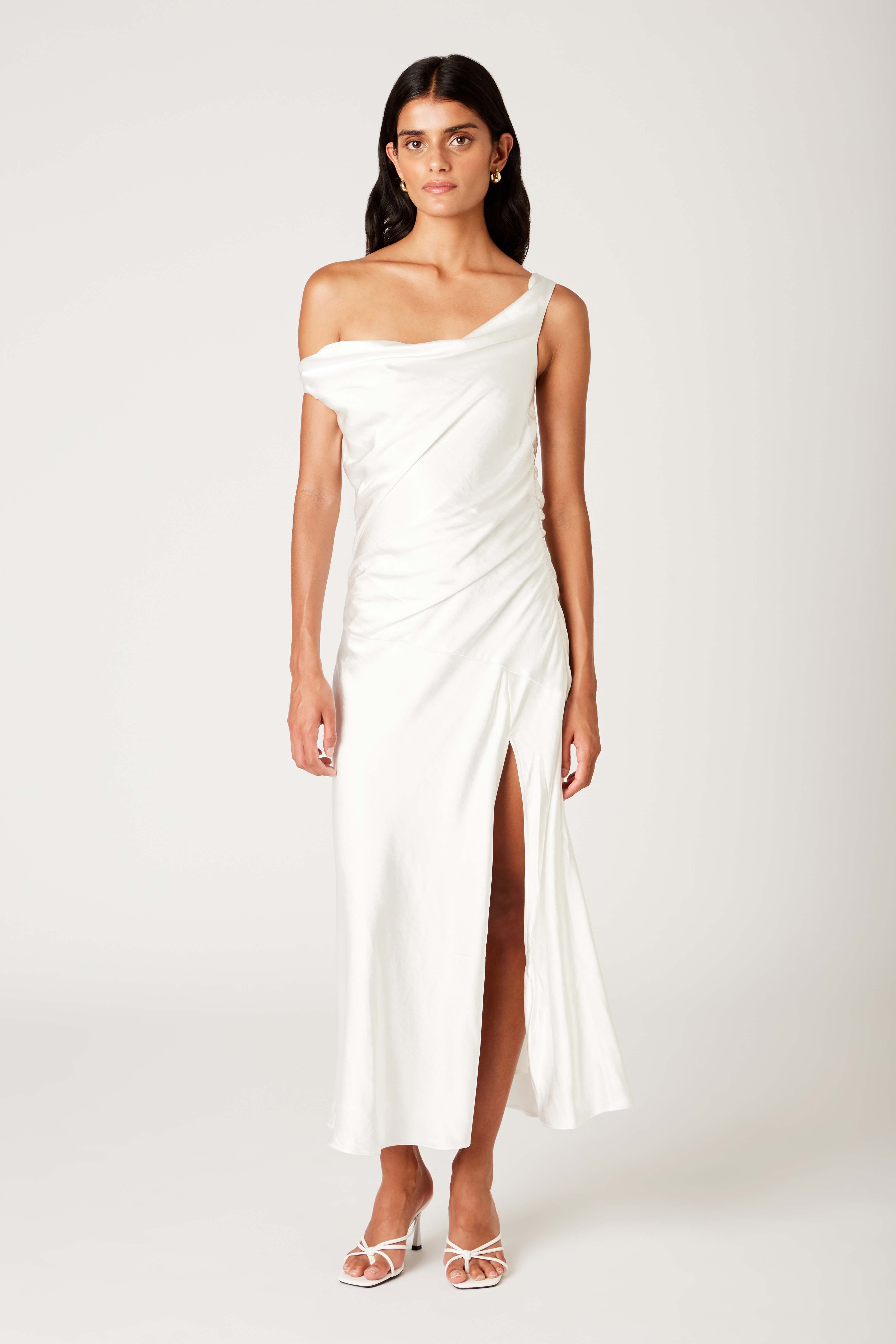 Tori Dress in white front view