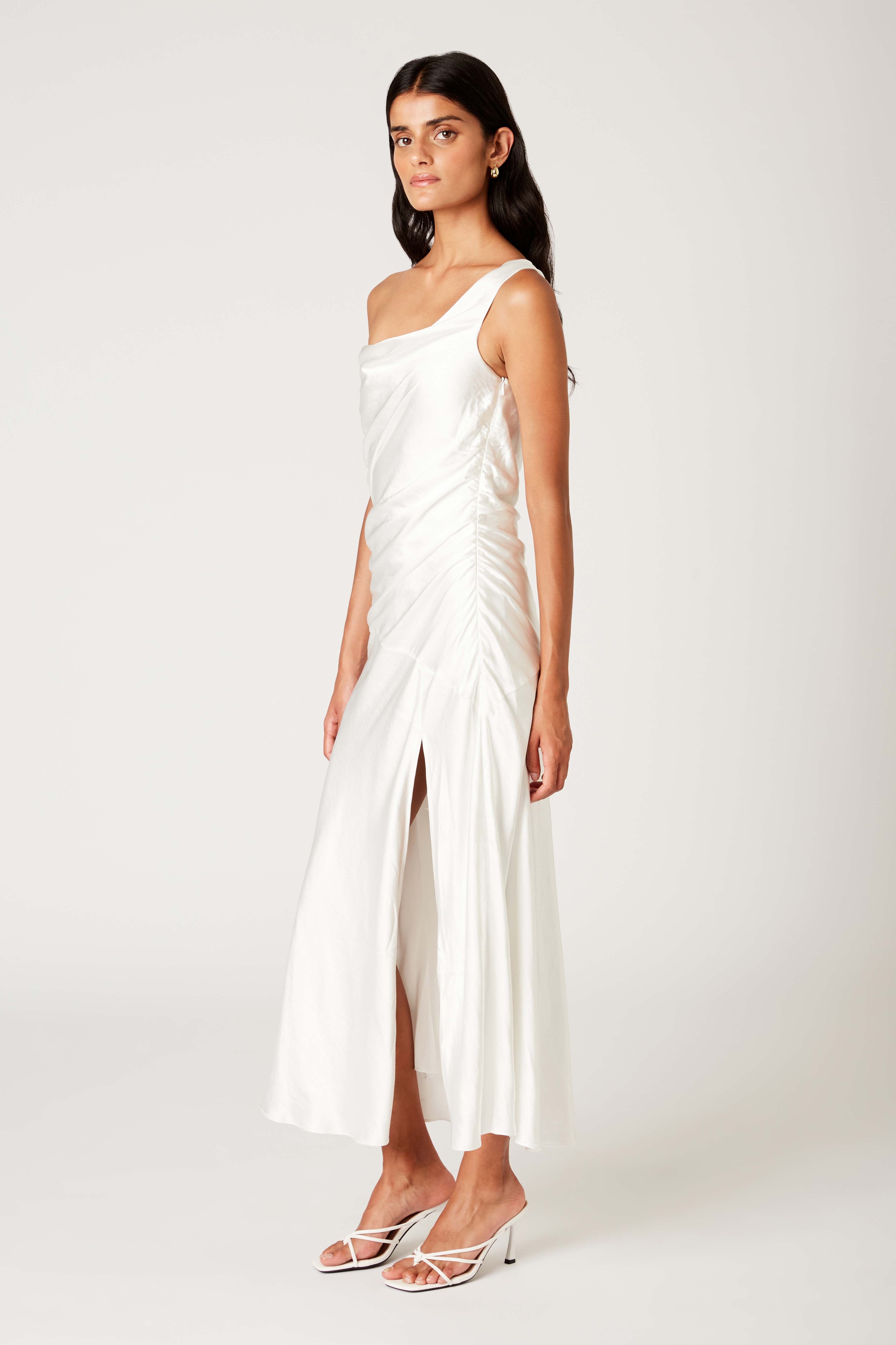 Tori Dress in white side view