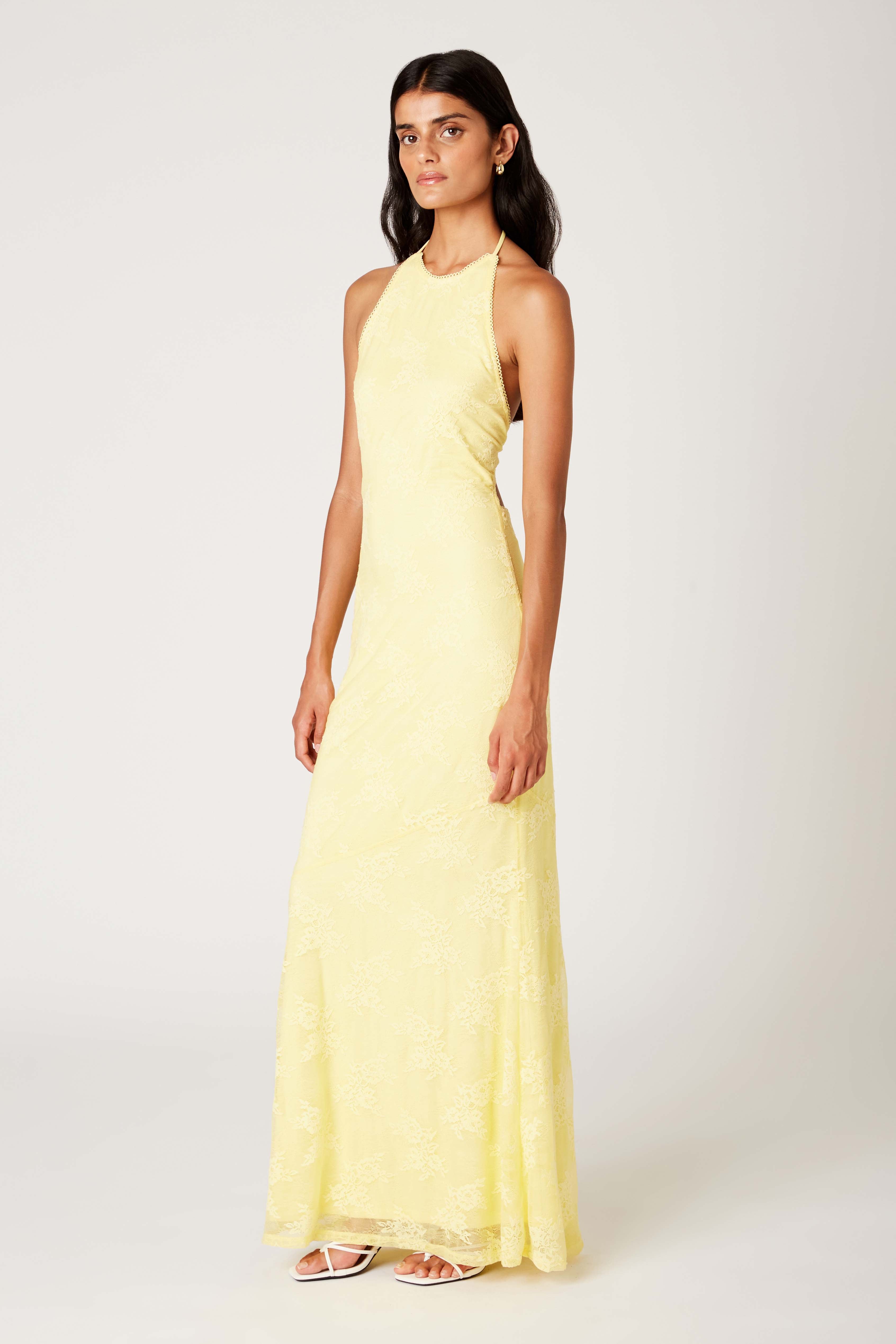 Glen Dress in butter side view
