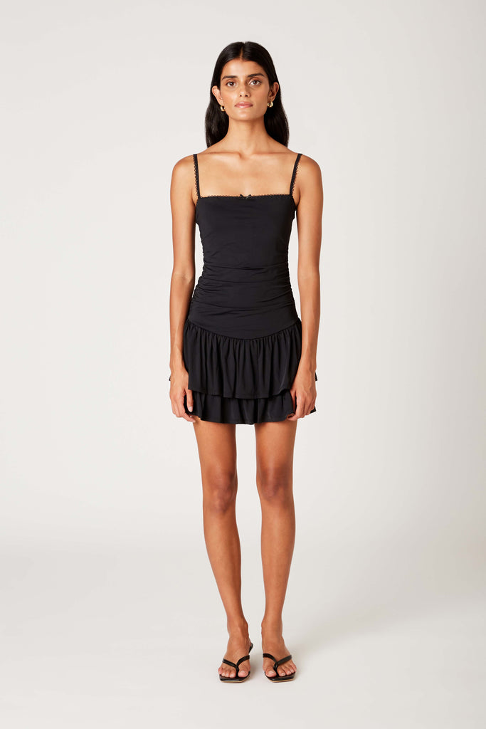 Toto Dress in black front view