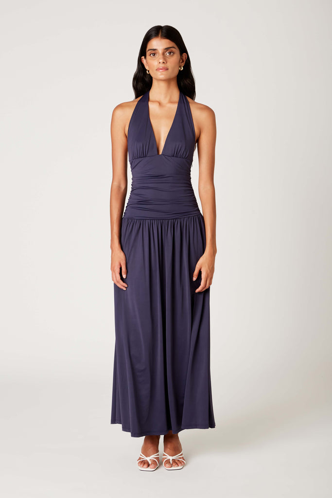 Sahara Dress in navy front view