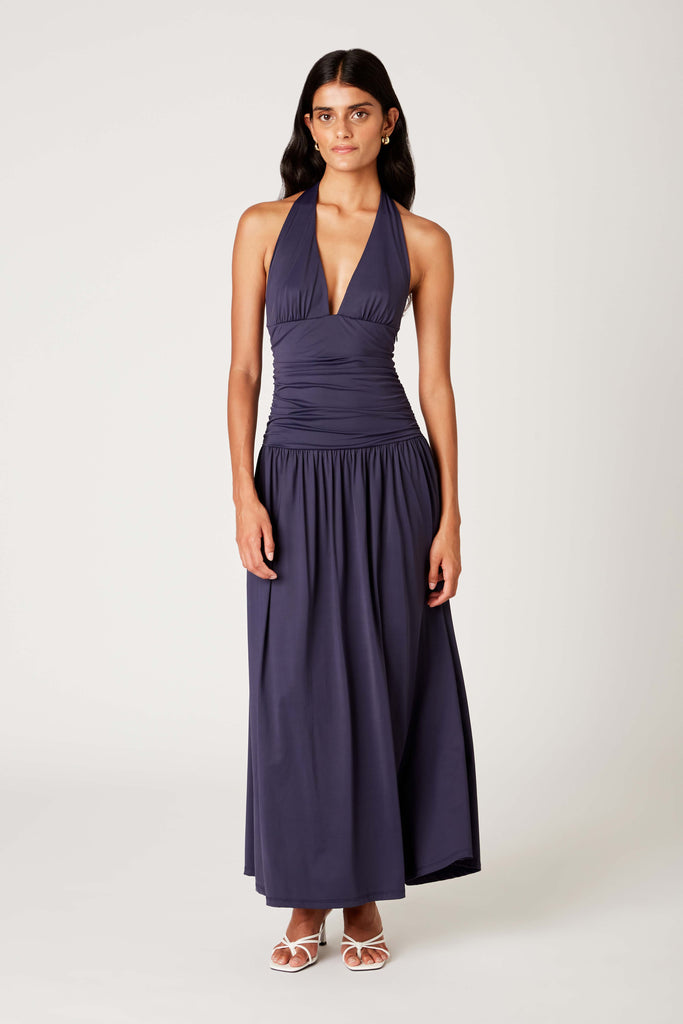 Sahara Dress in navy front view