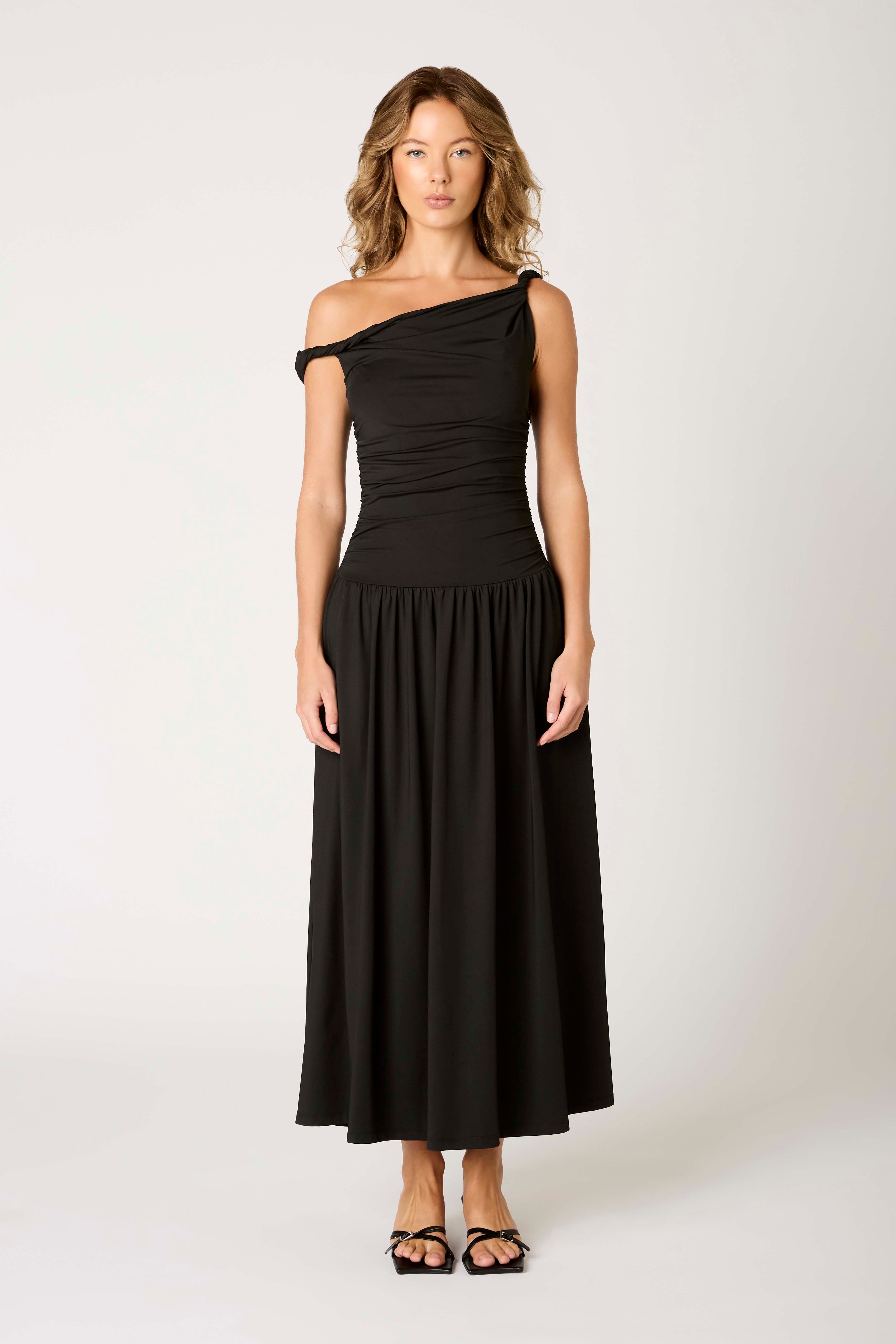 Karina Dress in black front view