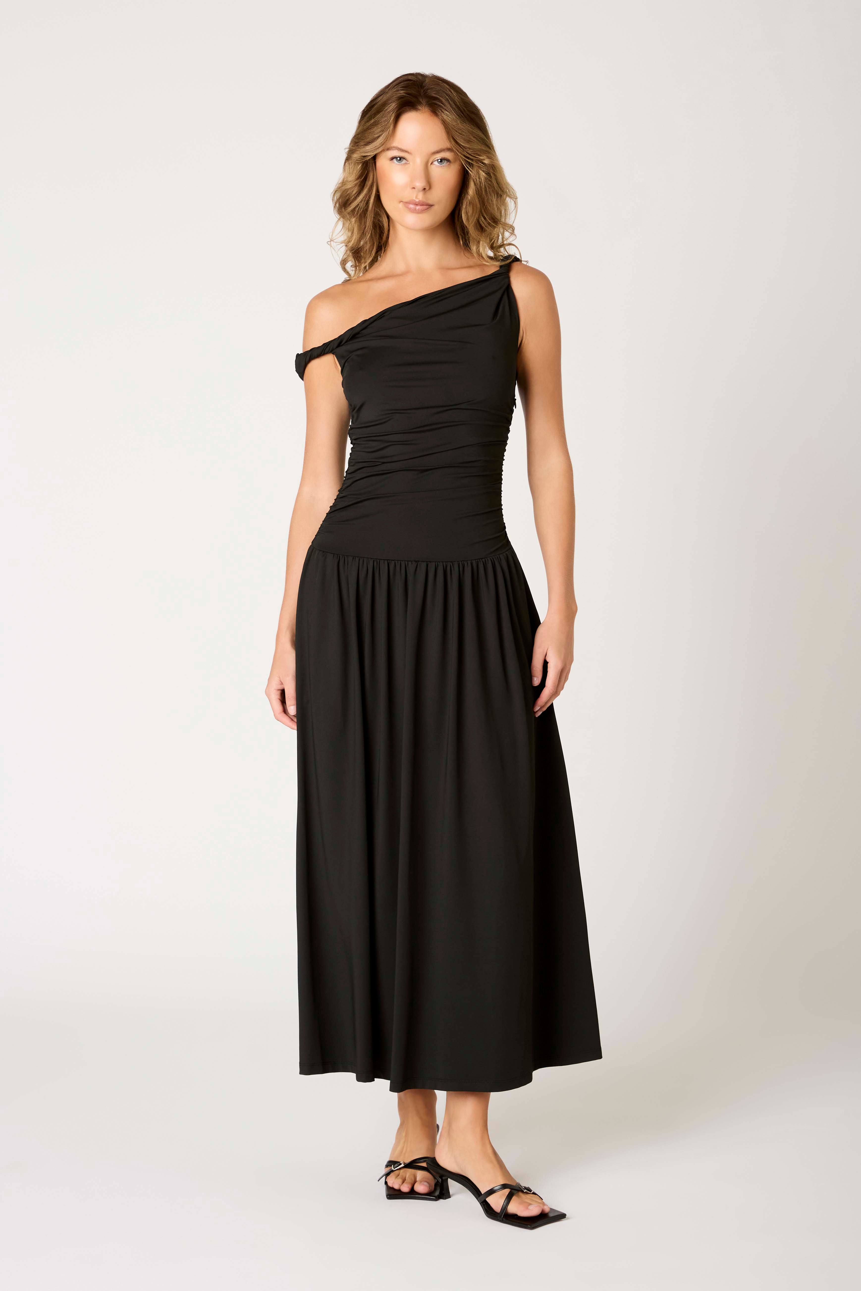 Karina Dress in black front view