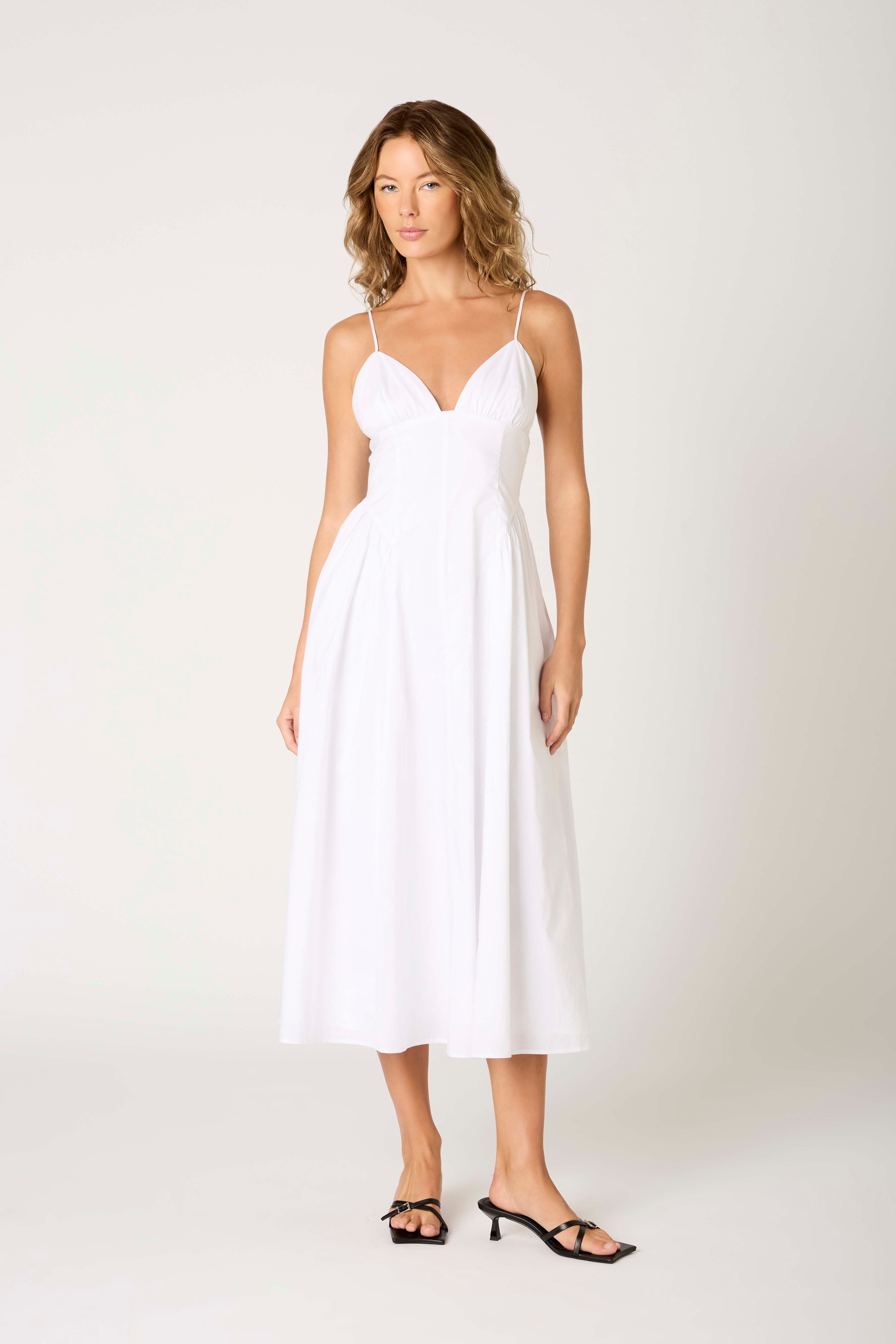 Sydney Dress in white front view