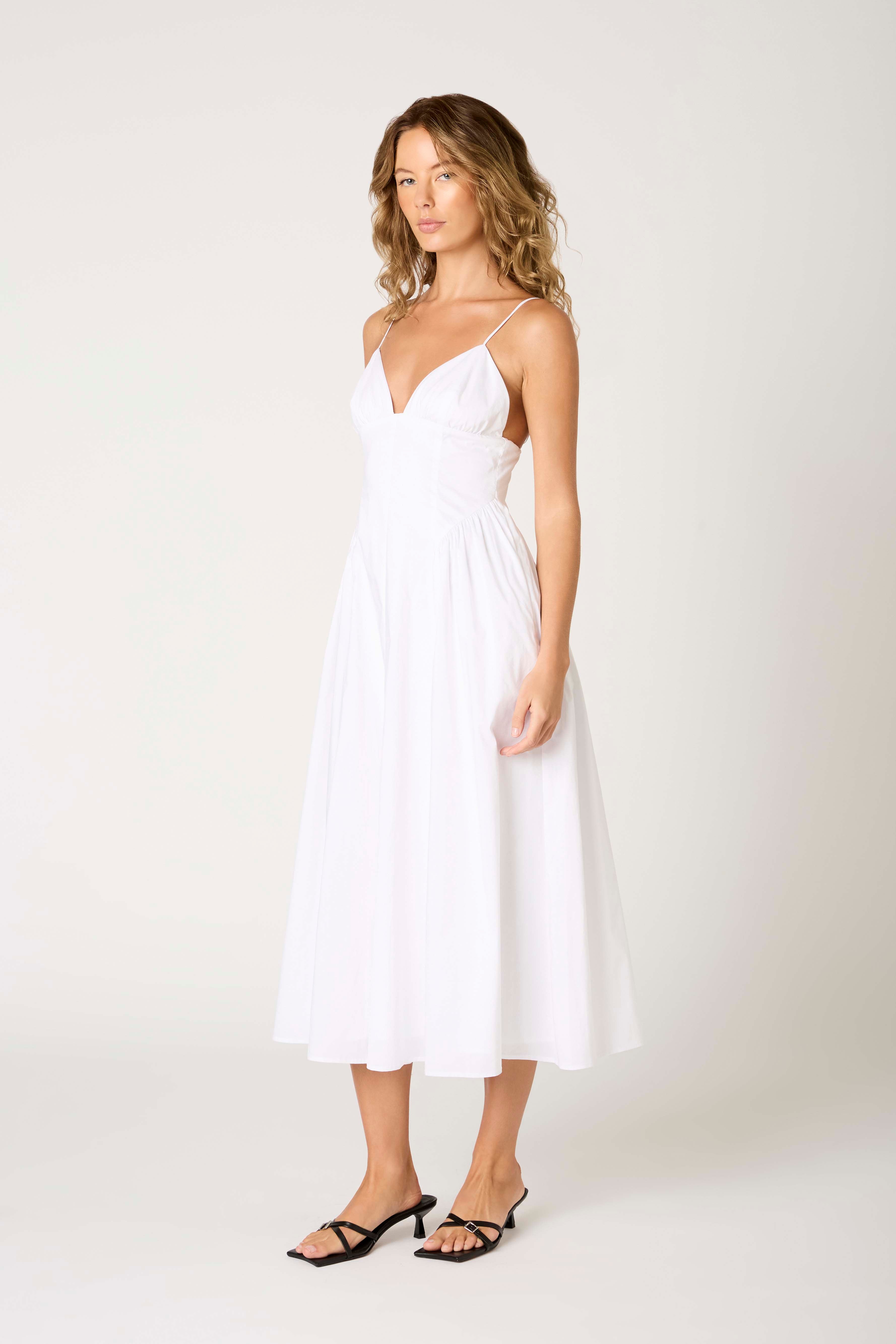 Sydney Dress in white side view