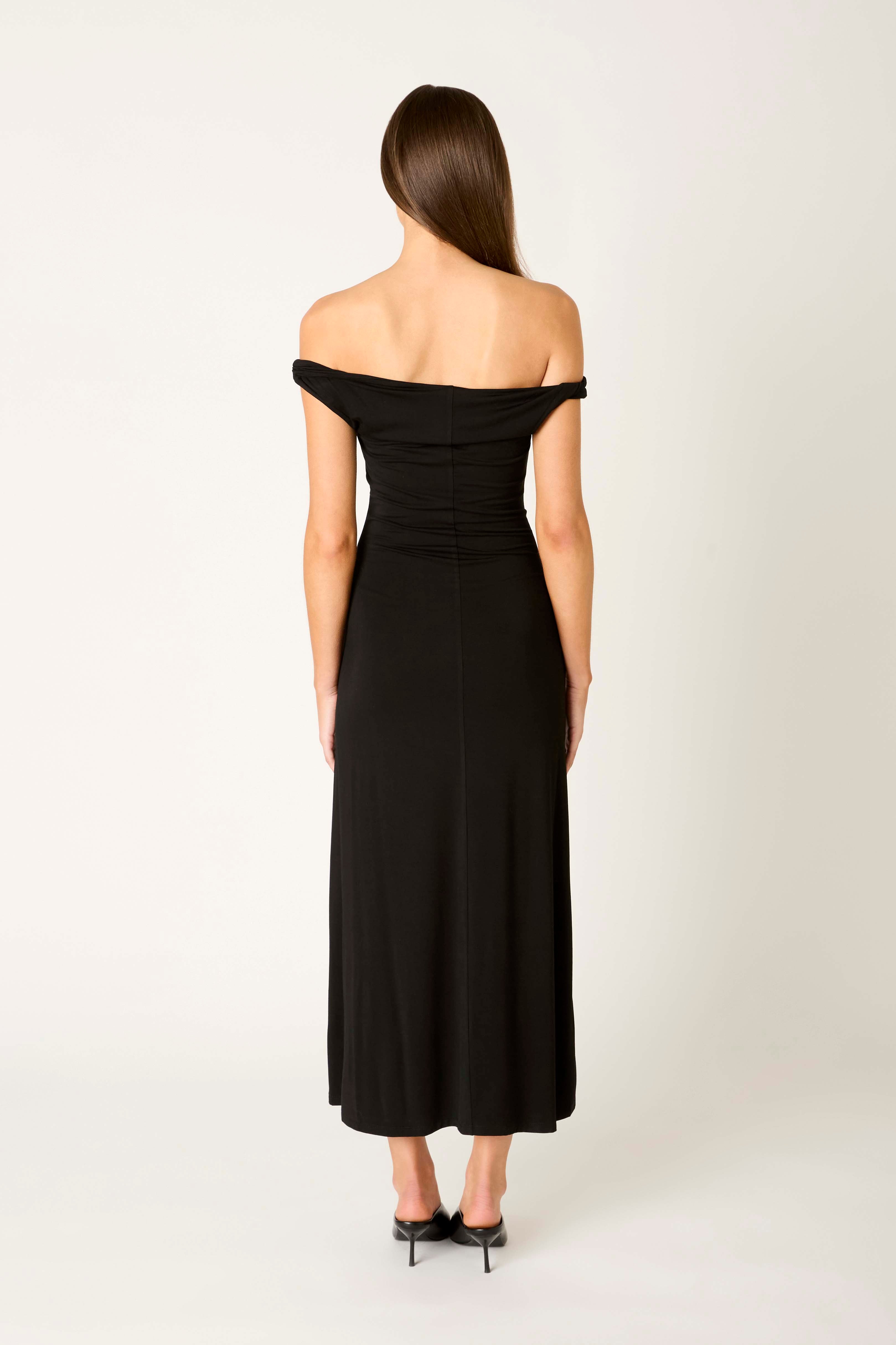 Carmella Dress in black back view