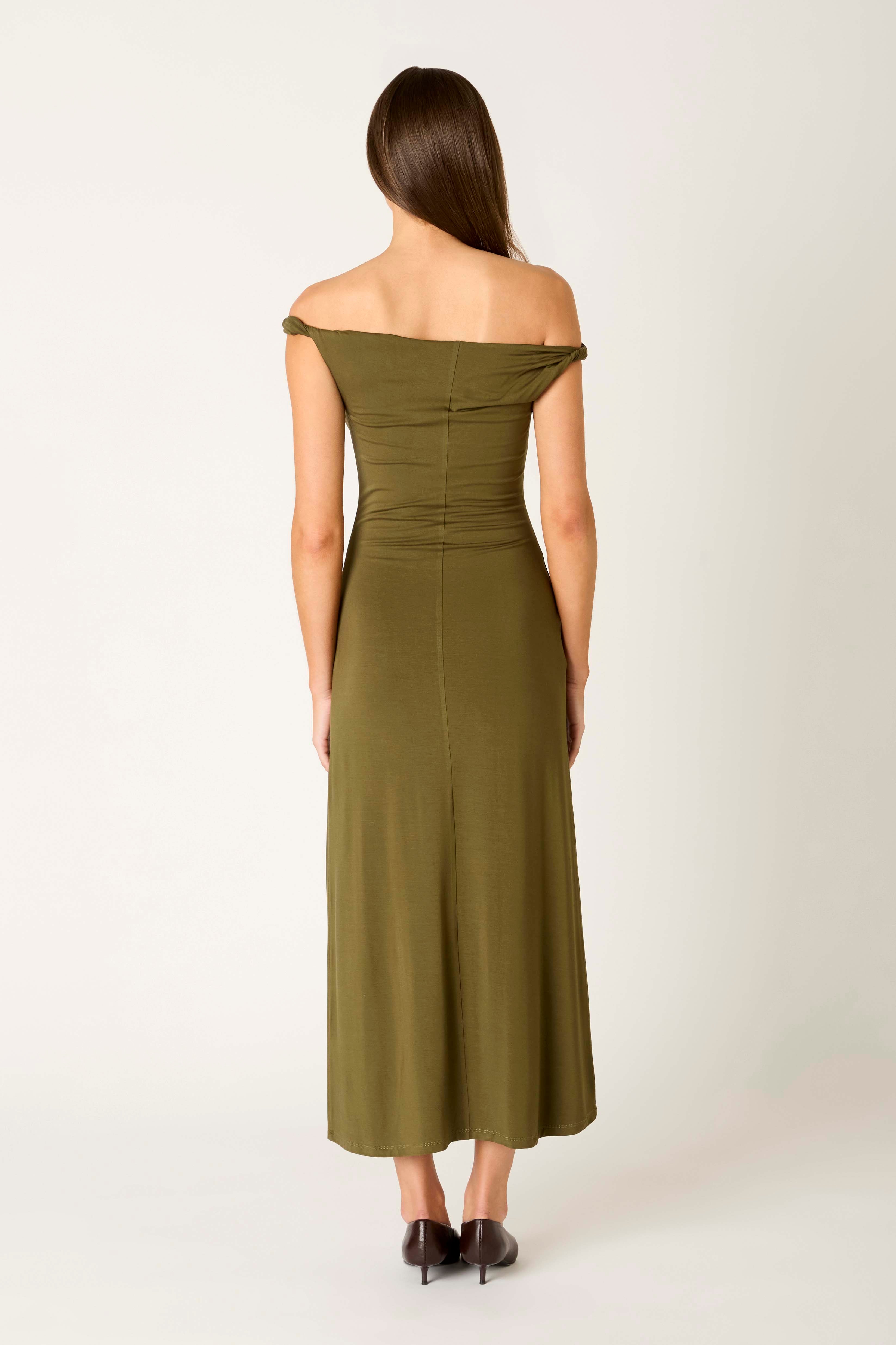Carmella Dress in olive back view