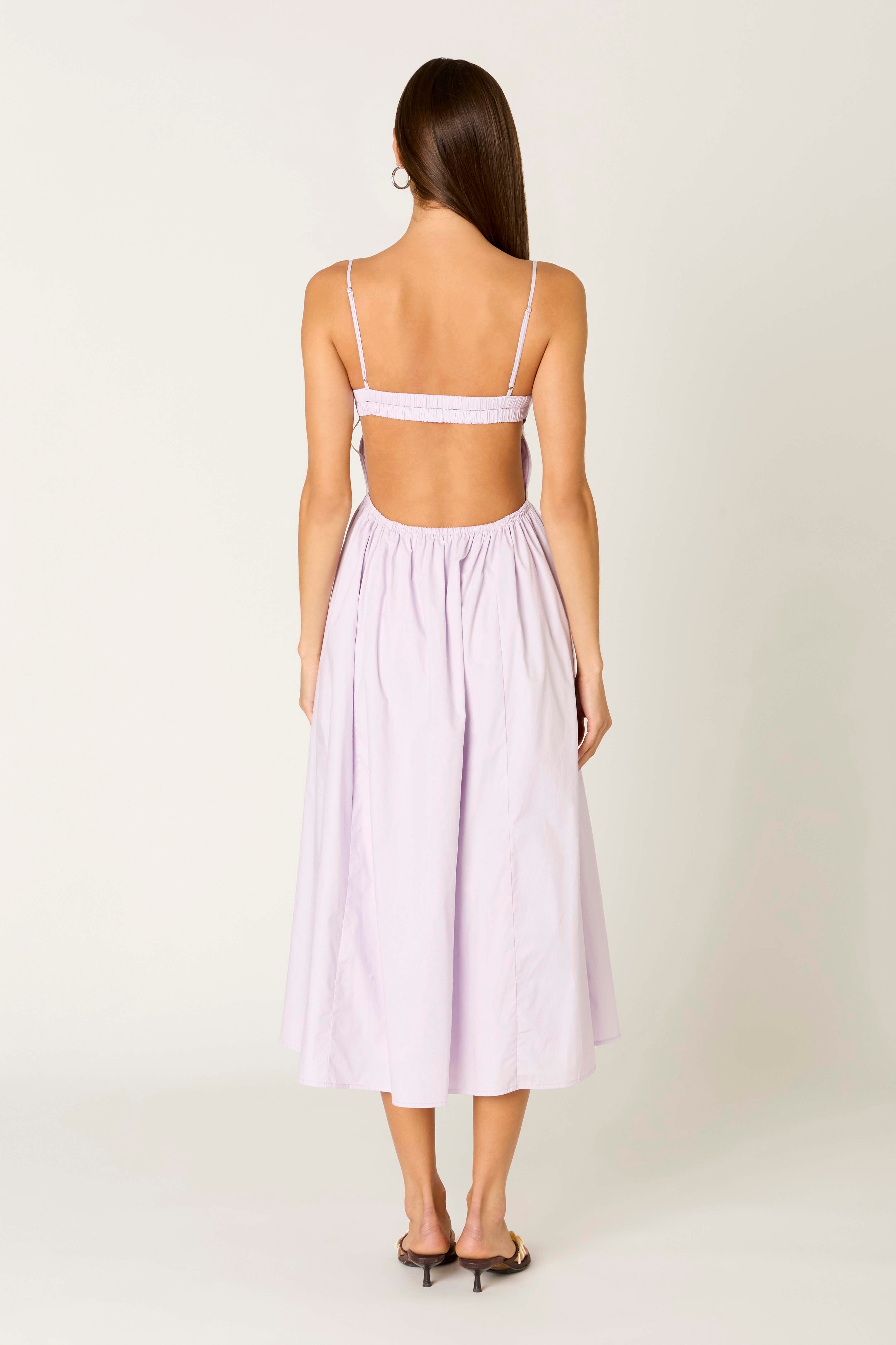 Destene Dress in lilac back view