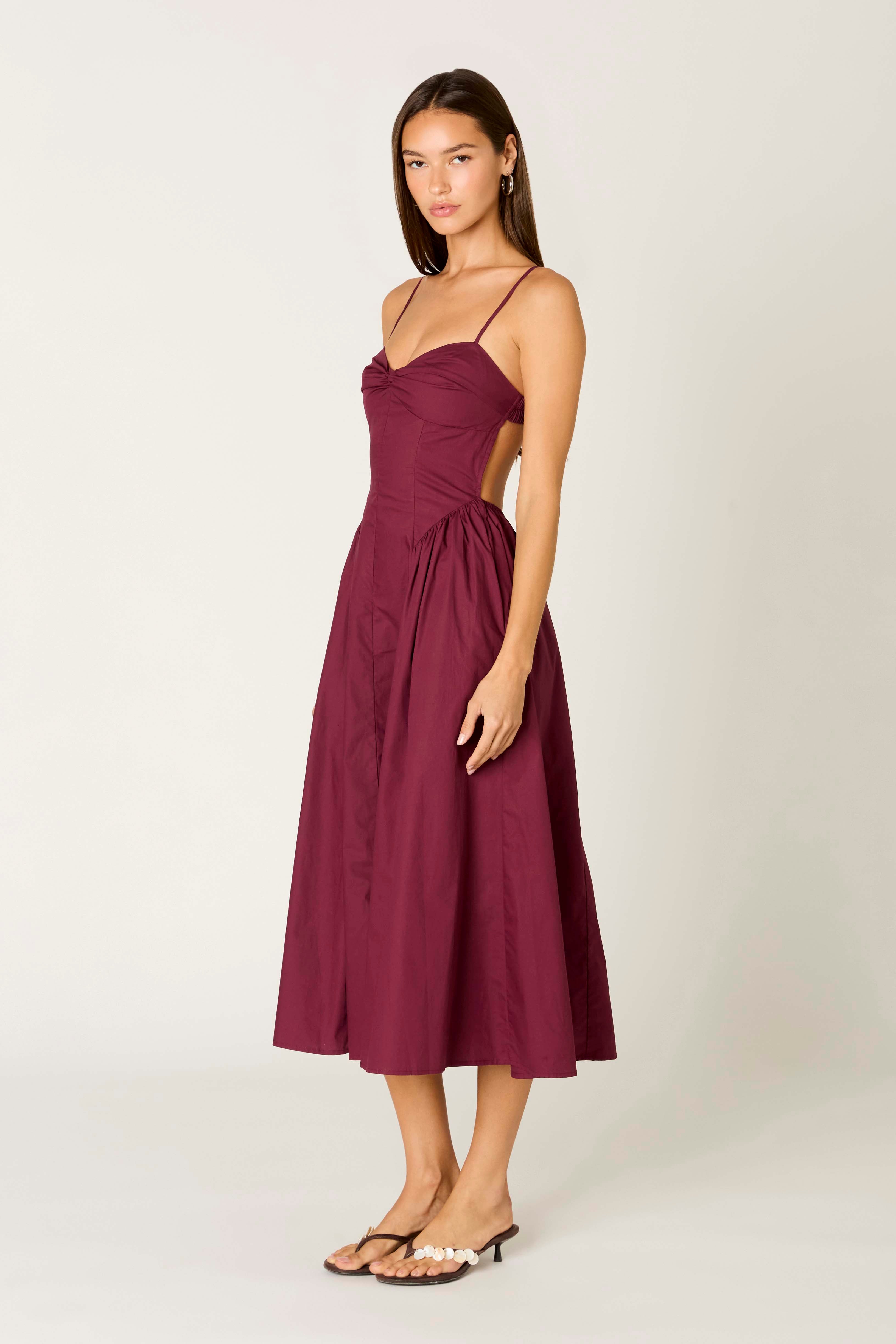 Destene Dress in plum side view