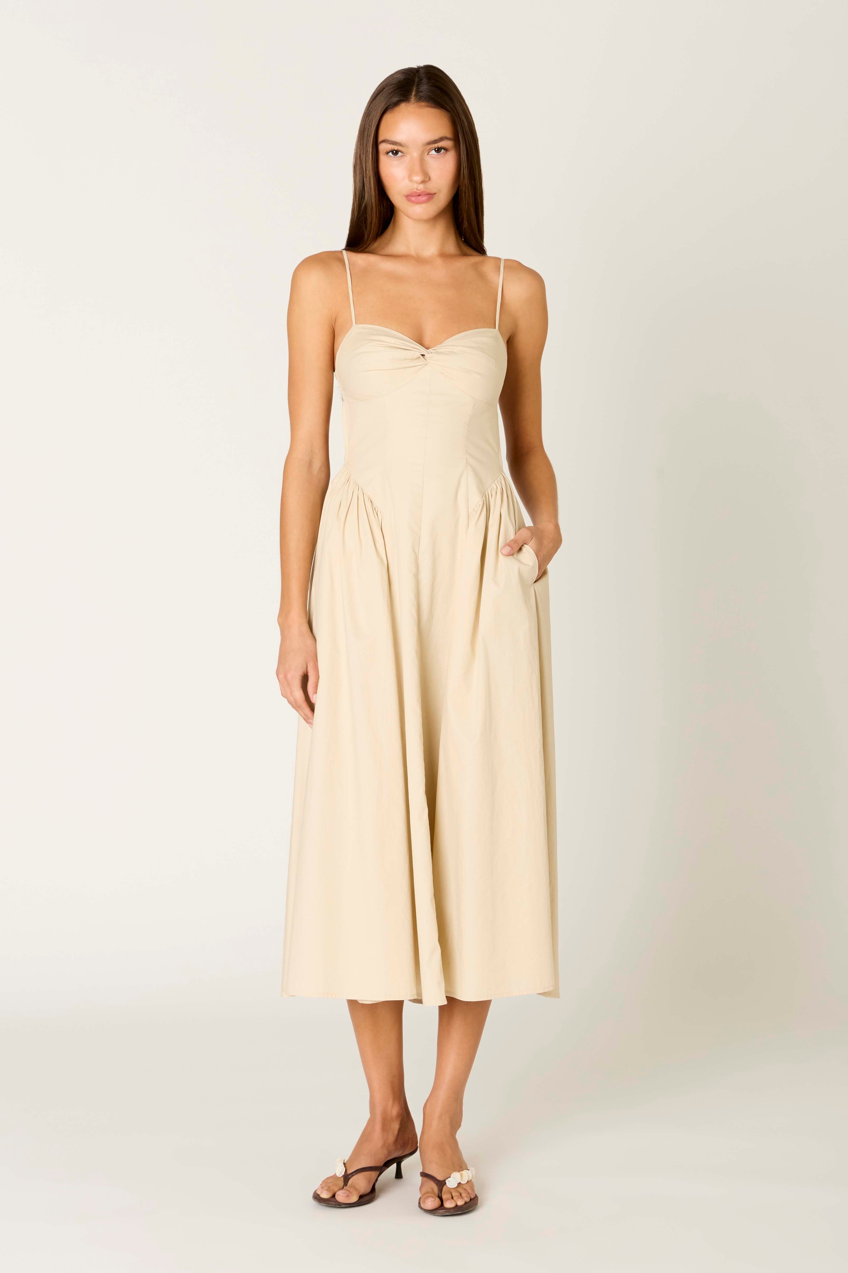 Destene Dress in shell front view
