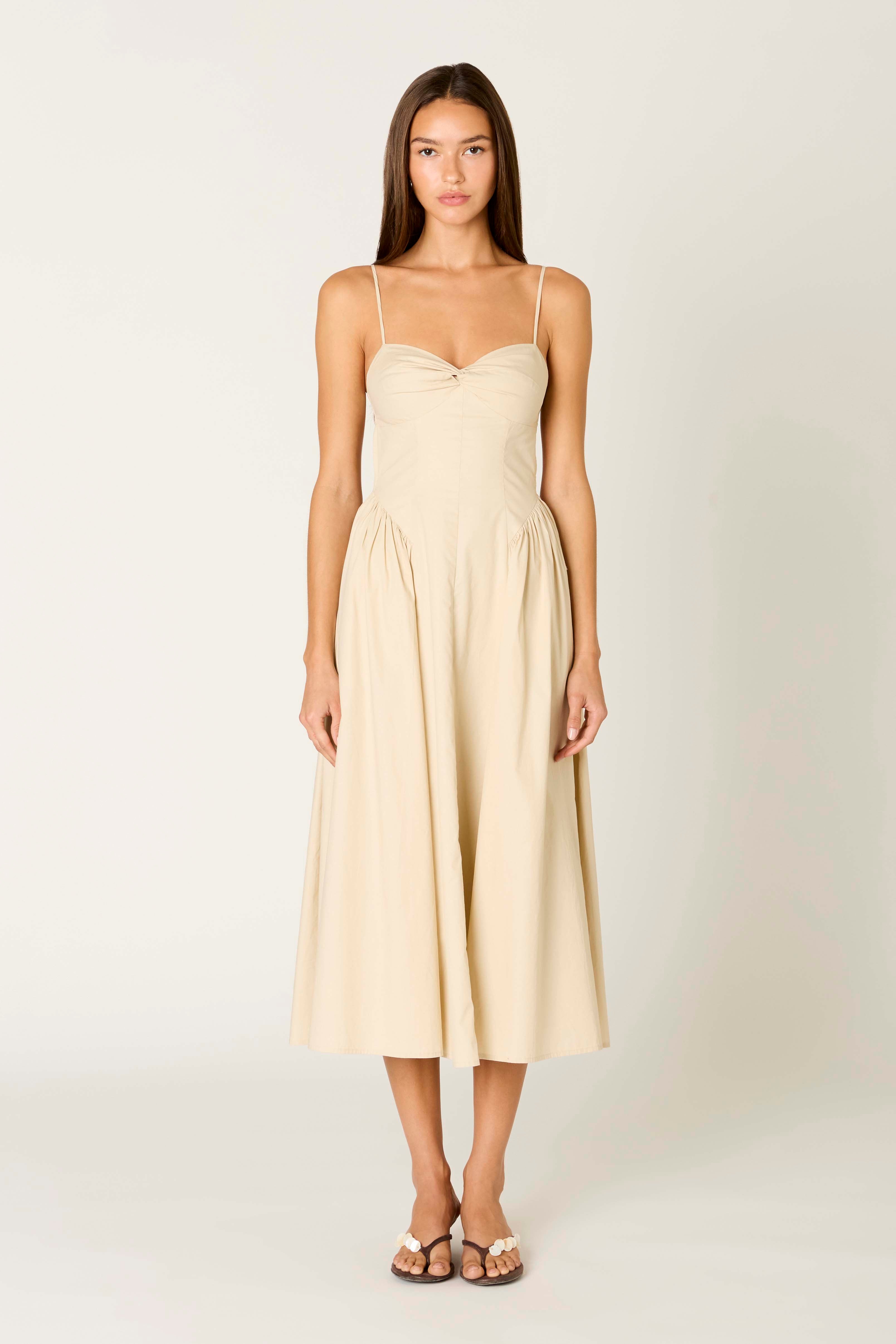 Destene Dress in shell front view