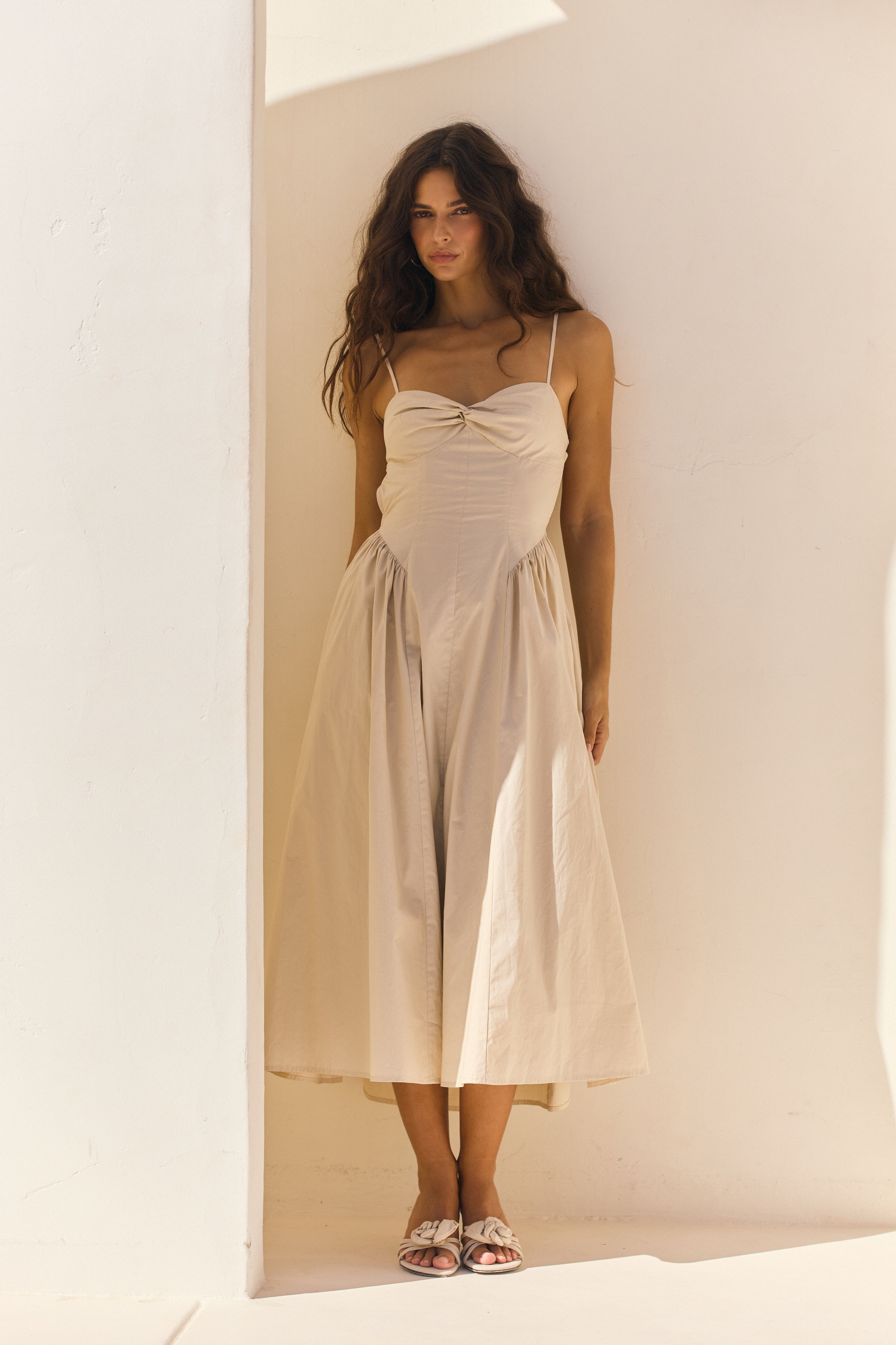 Destene Dress in shell front view