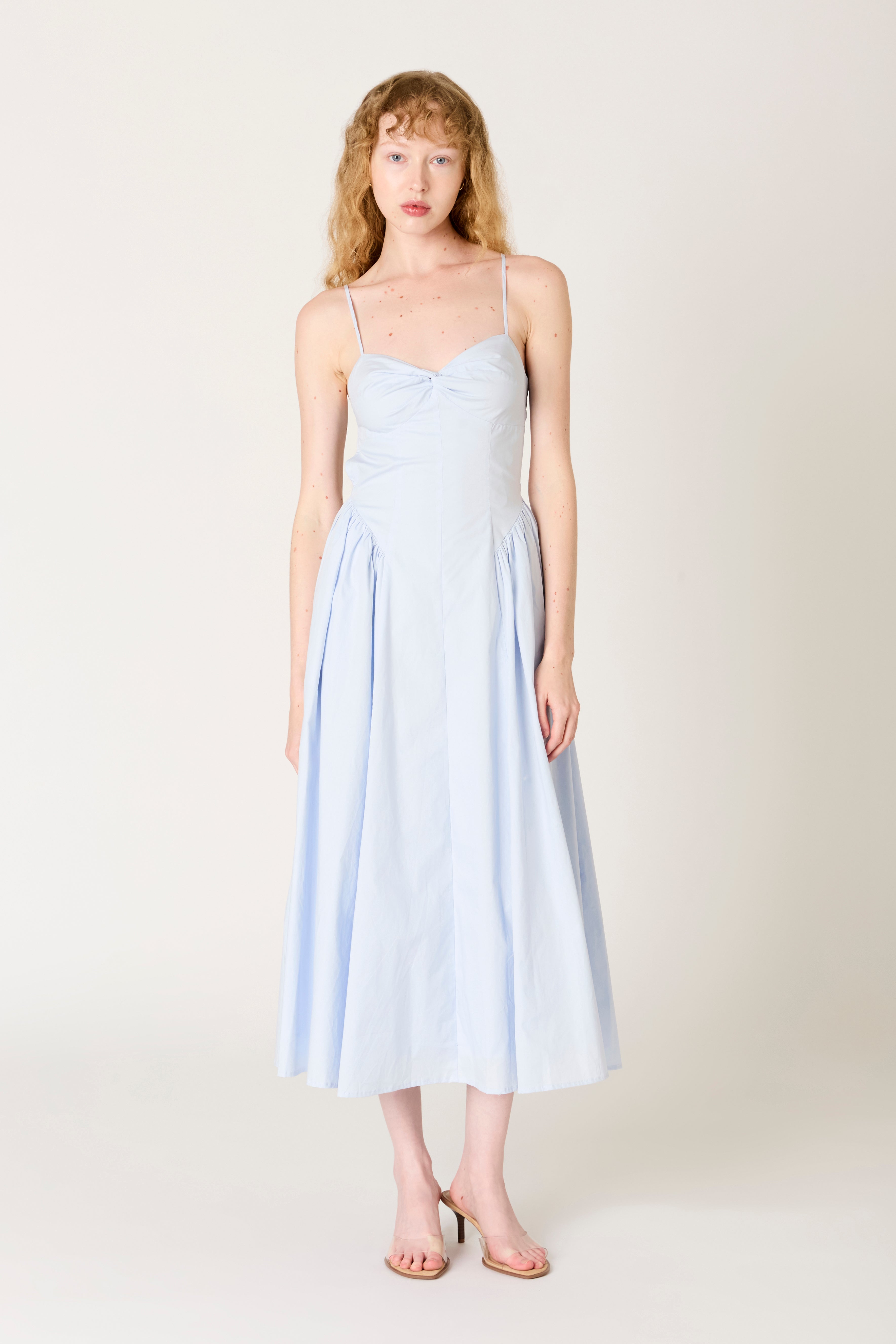 Destene Dress in sky front view