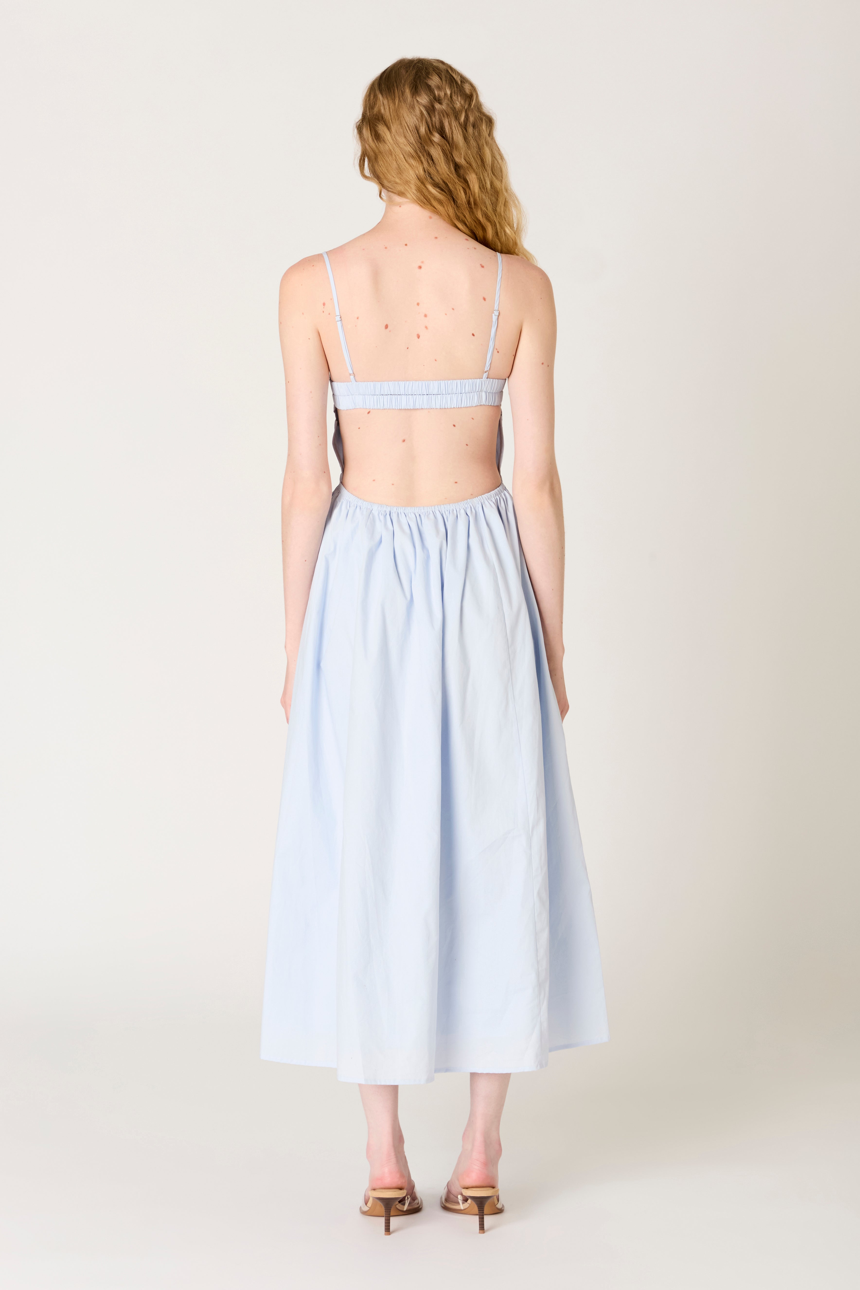 Destene Dress in sky back view