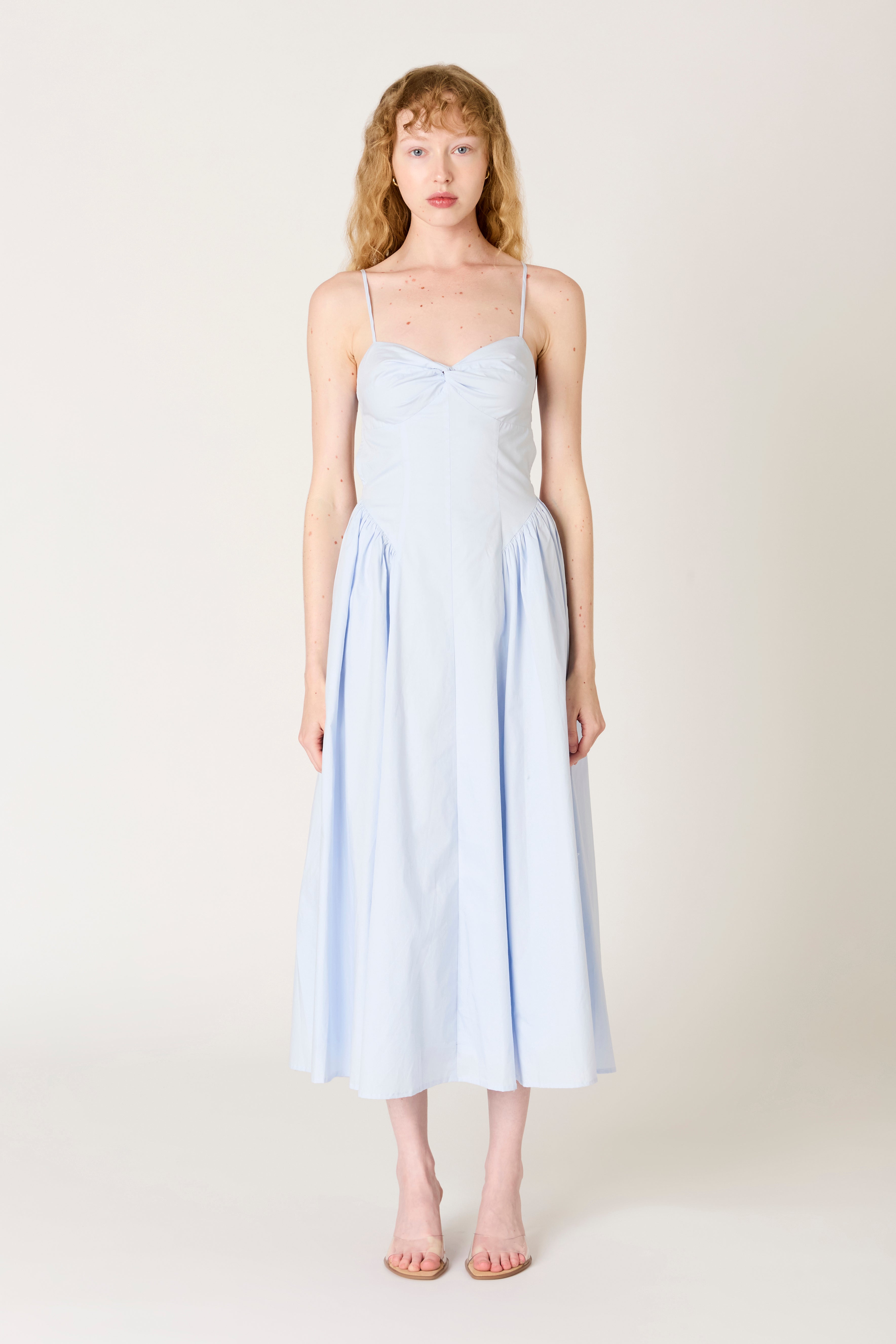 Destene Dress in sky front view