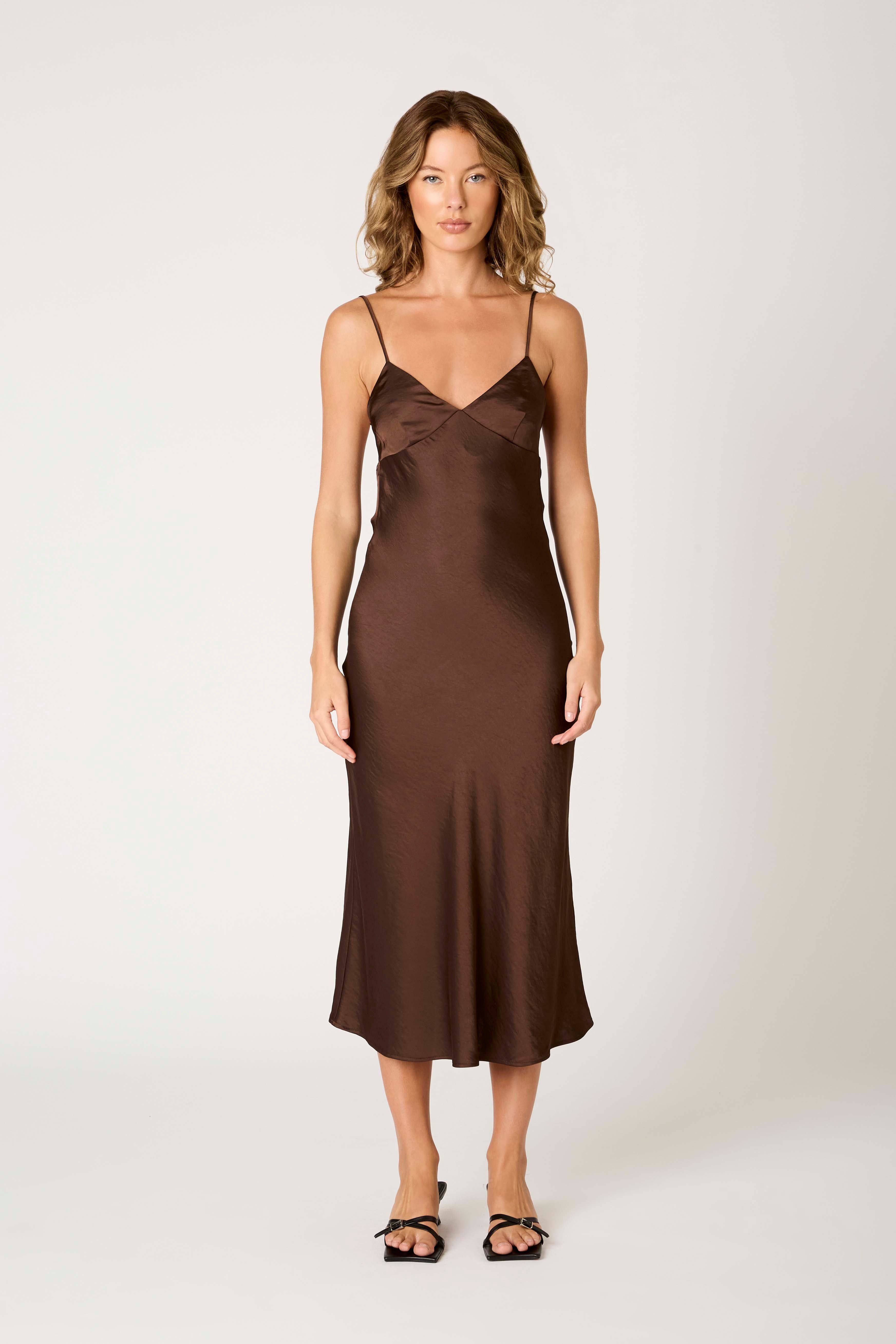 Chrishelle Dress in nutshell front view
