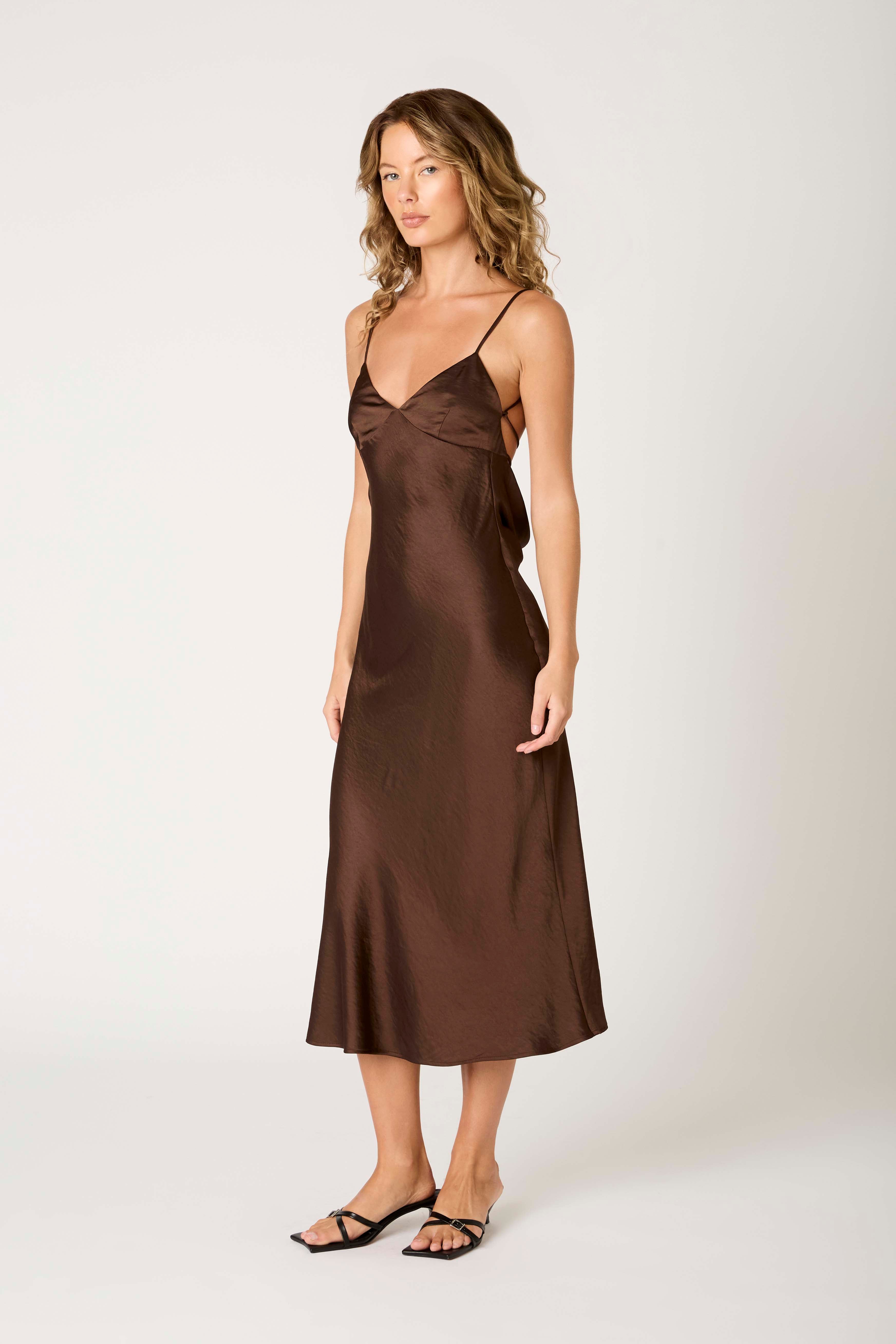Chrishelle Dress in nutshell side view