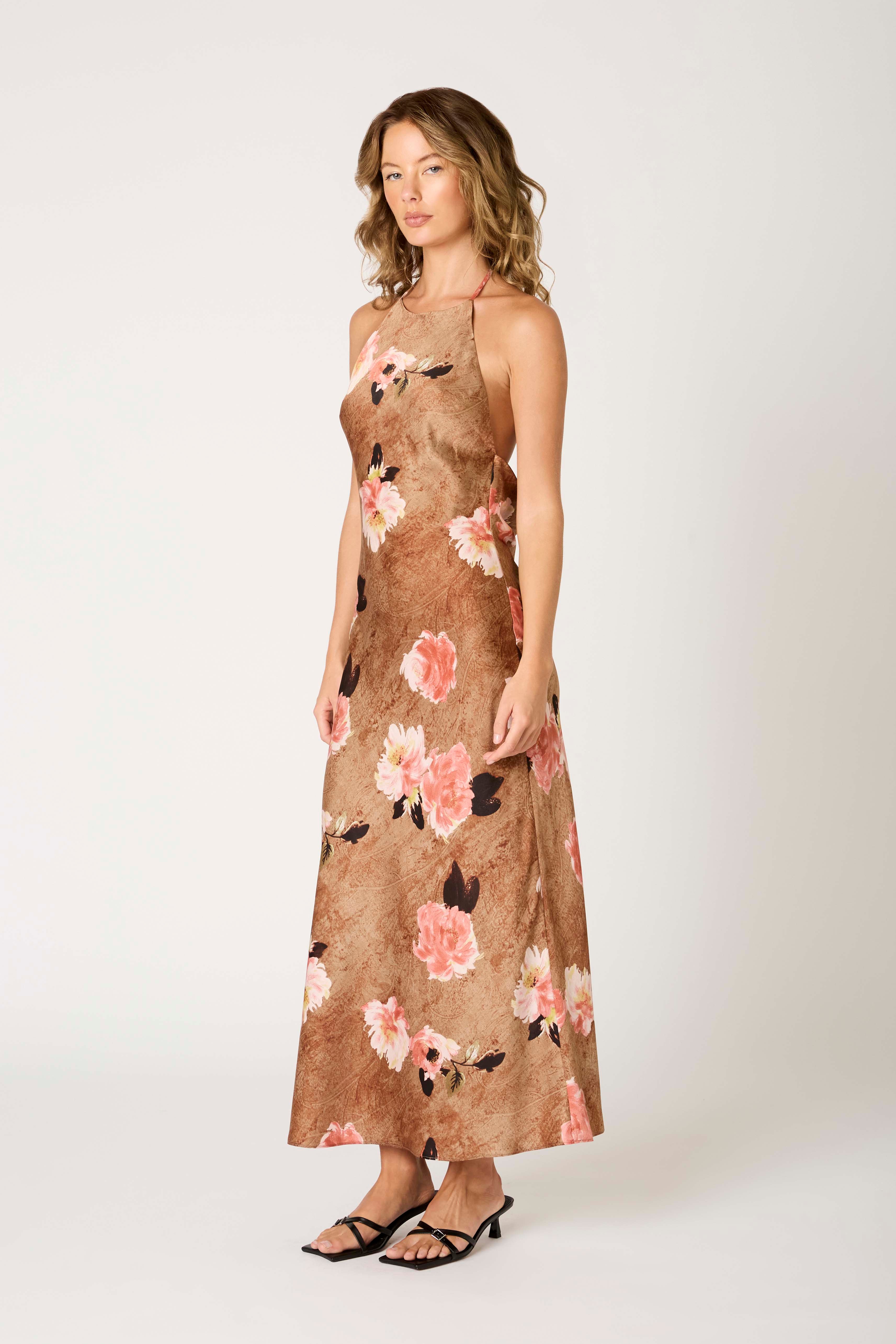 Leah Dress in topaz side view