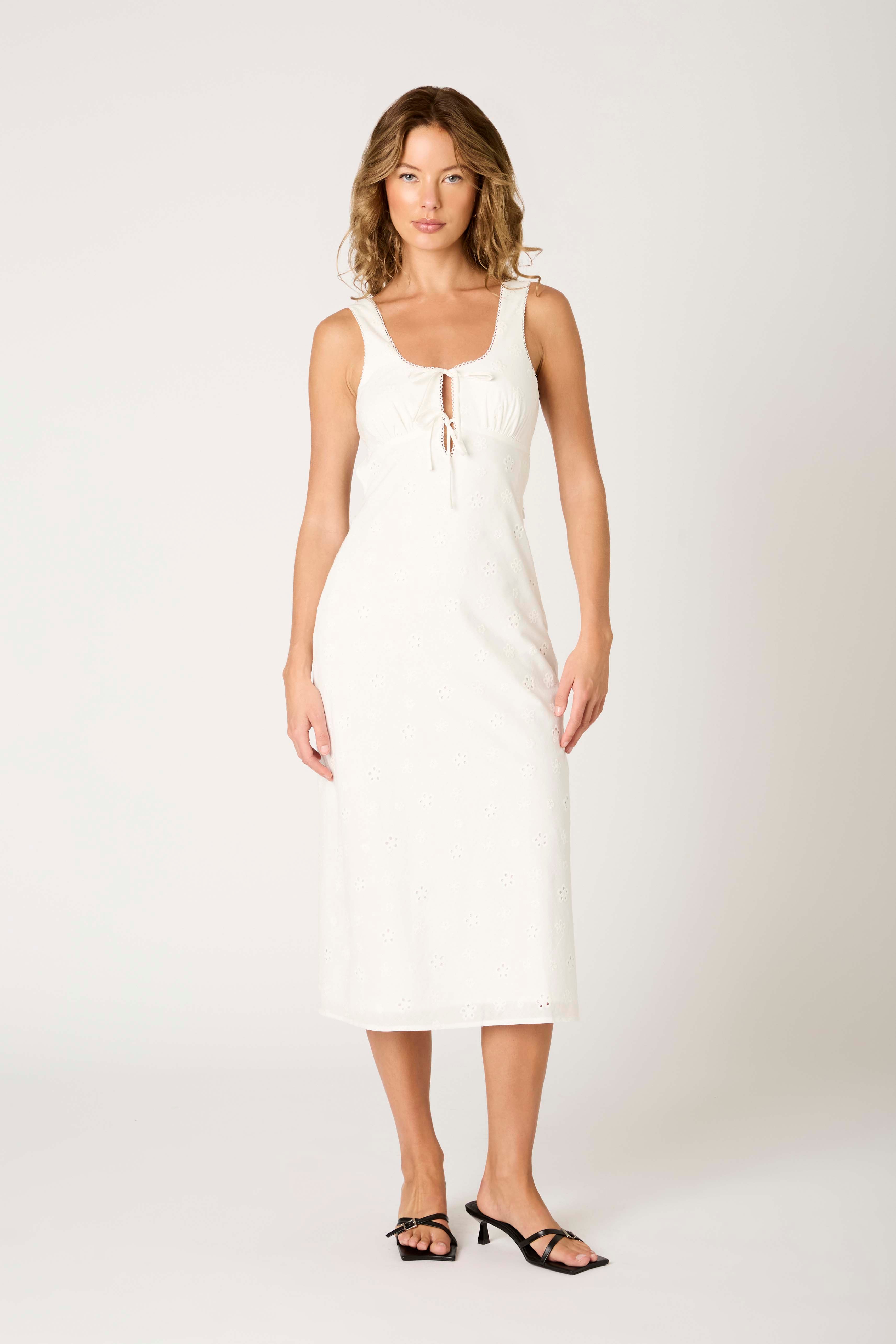Shane Dress in white front view