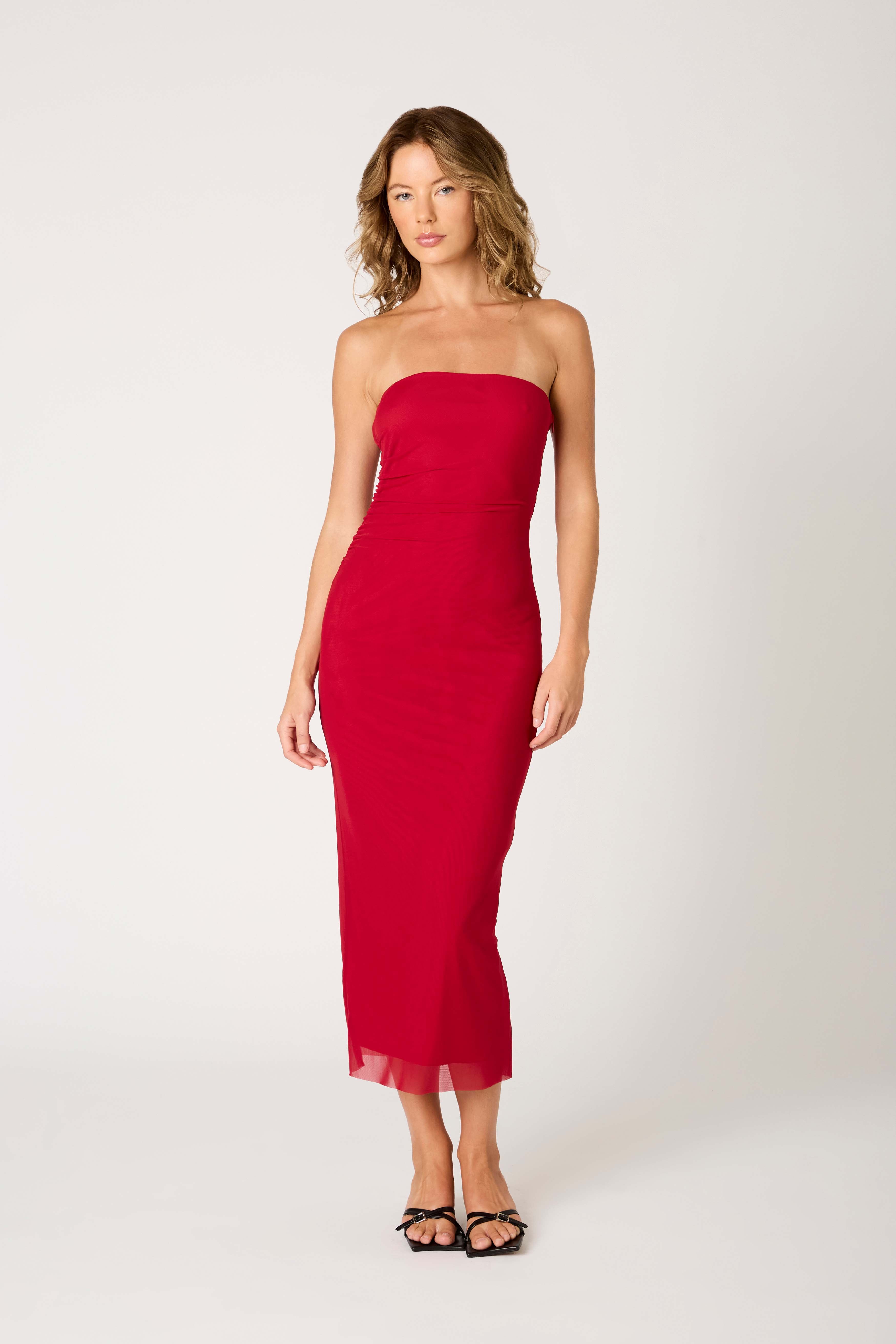 Rowa Dress in salsa front view