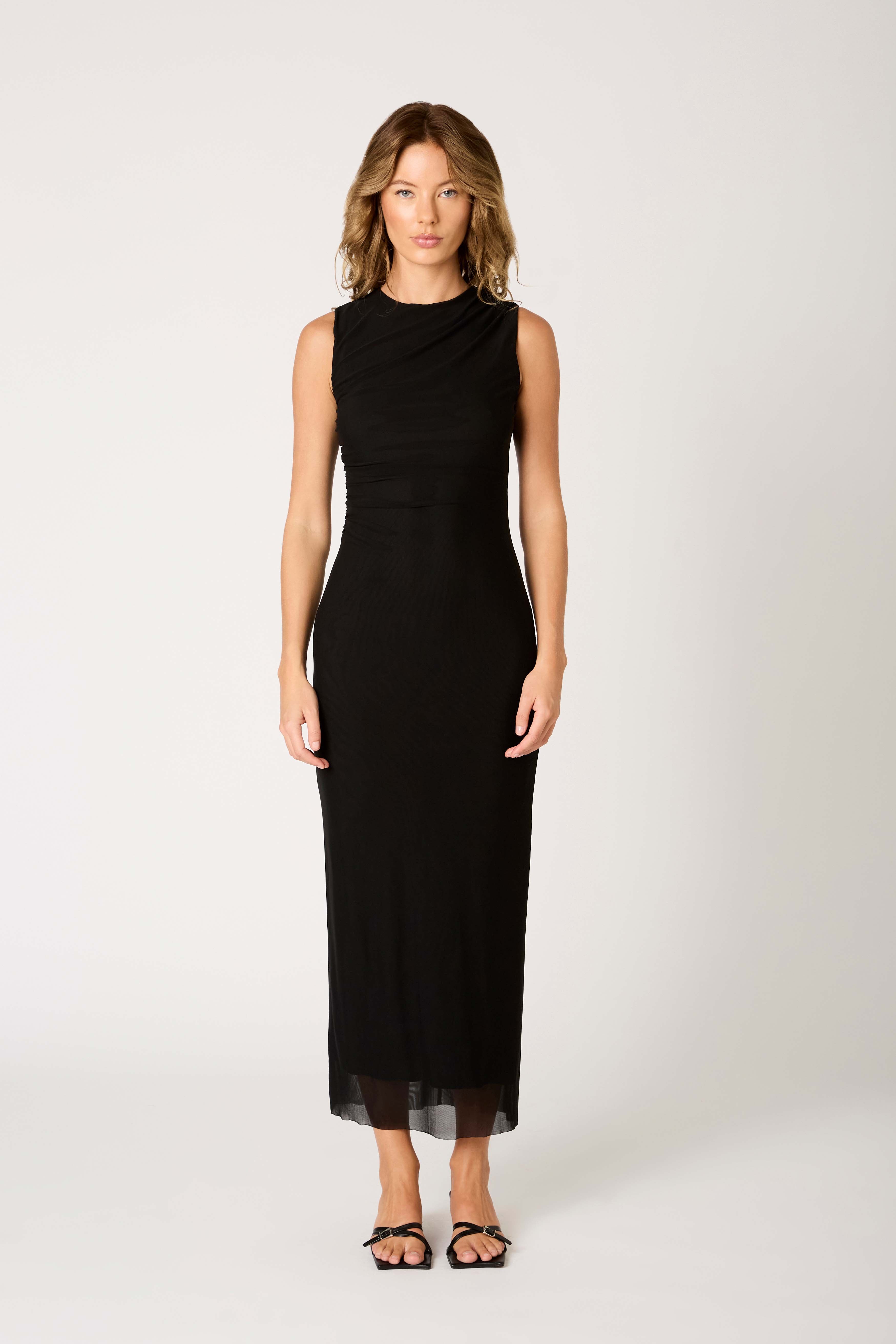 Reese Dress in black front view