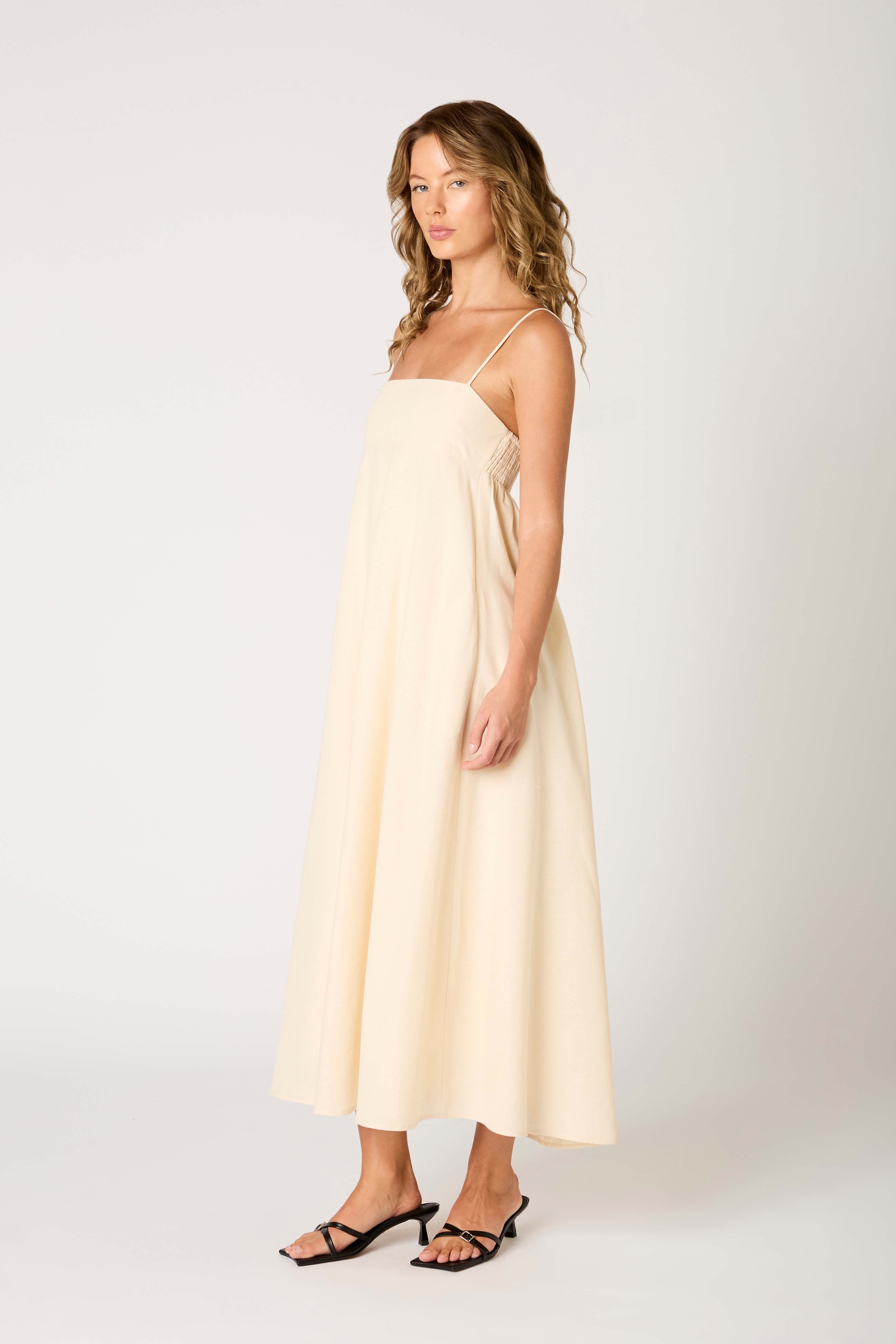 Clove Dress in ecru side view