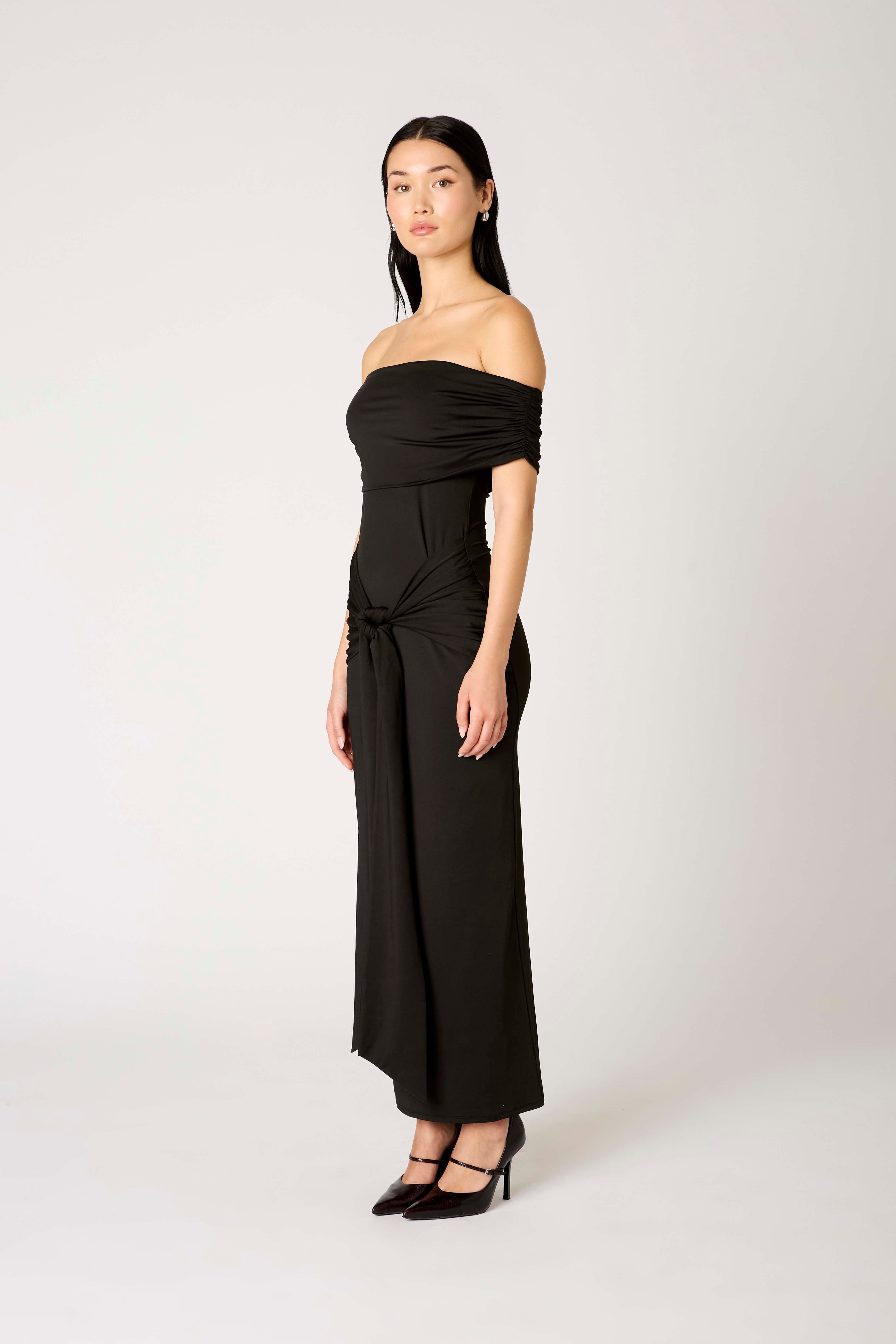Calista Dress in black side view