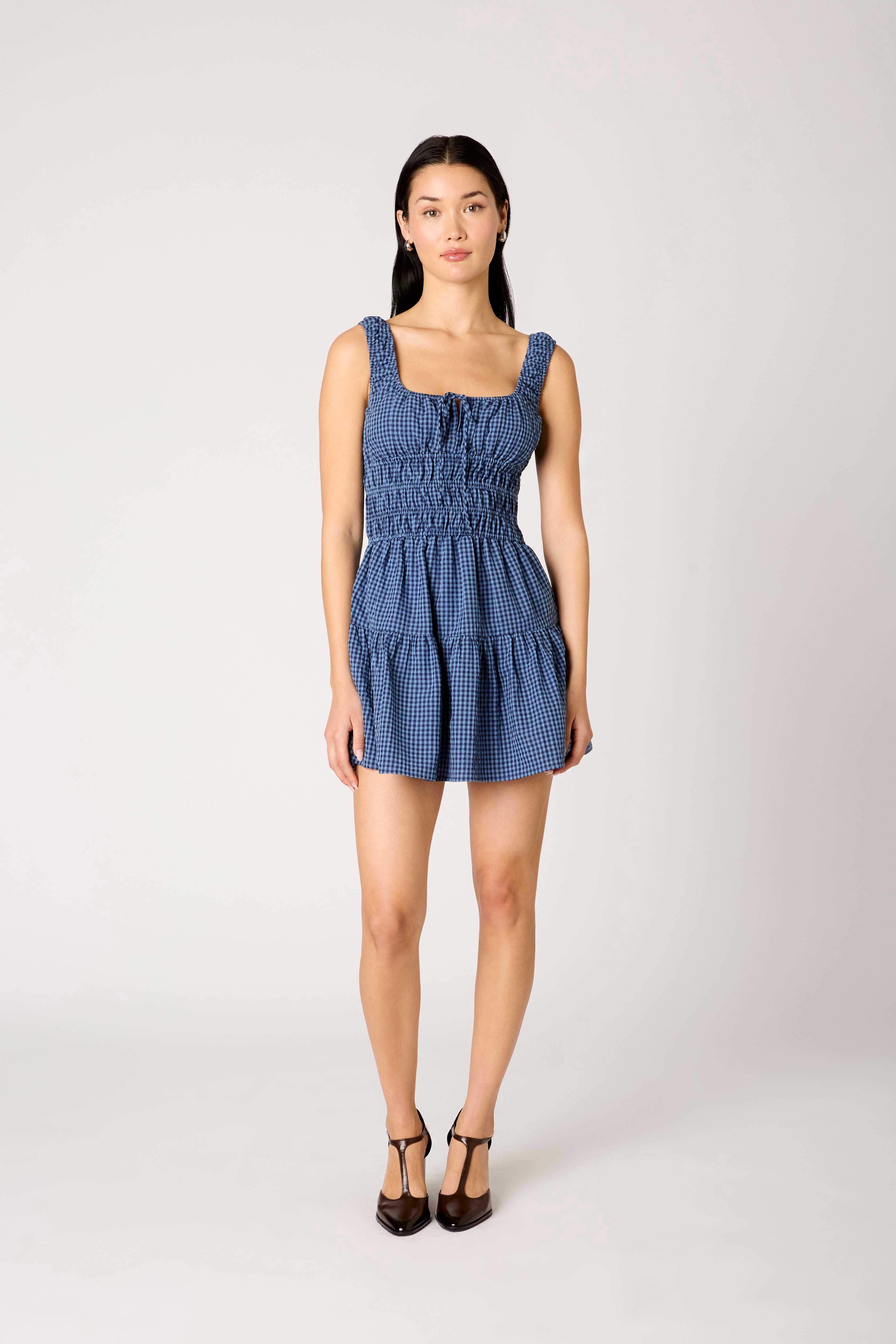 Salt Dress in navy front view