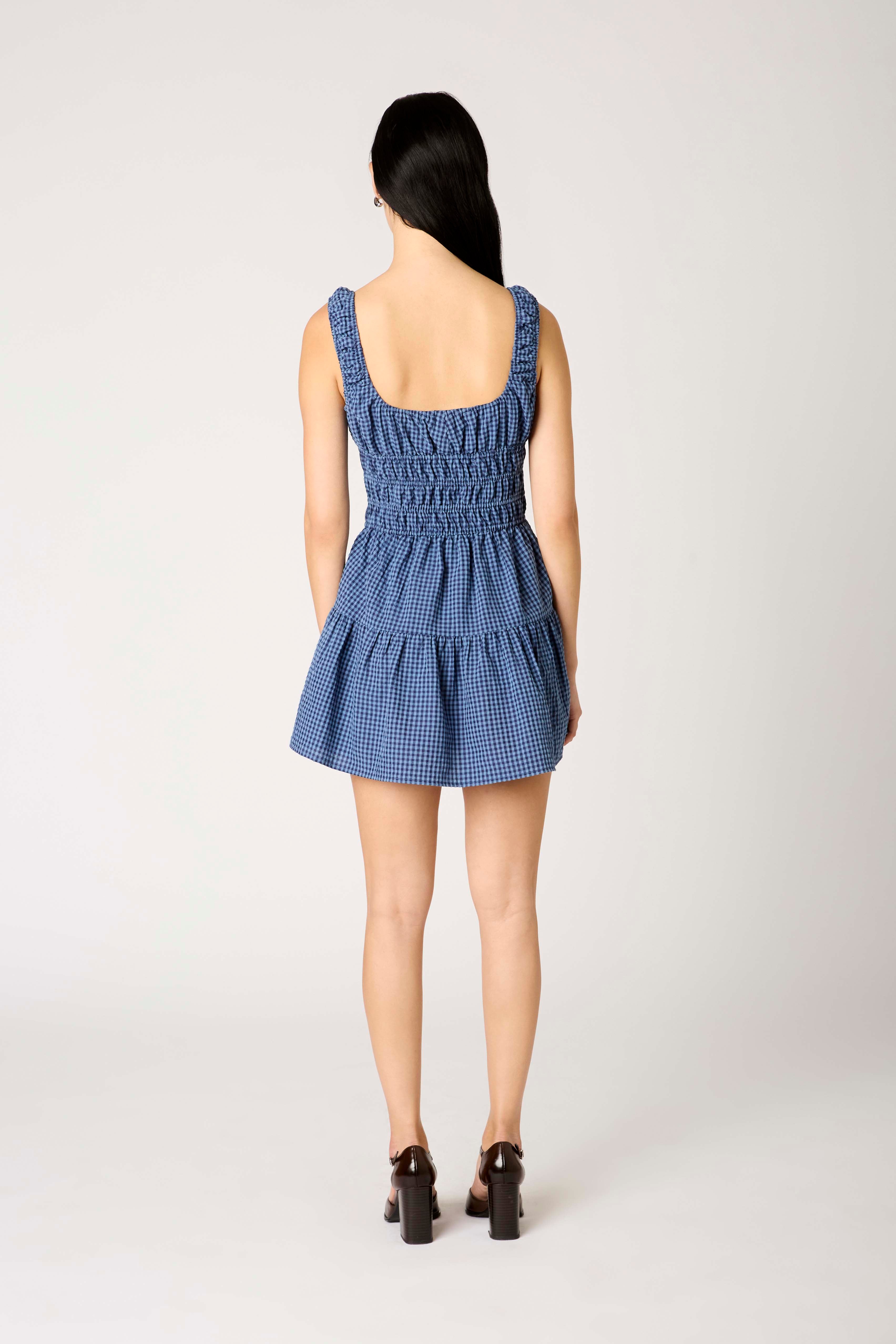 Salt Dress in navy back view