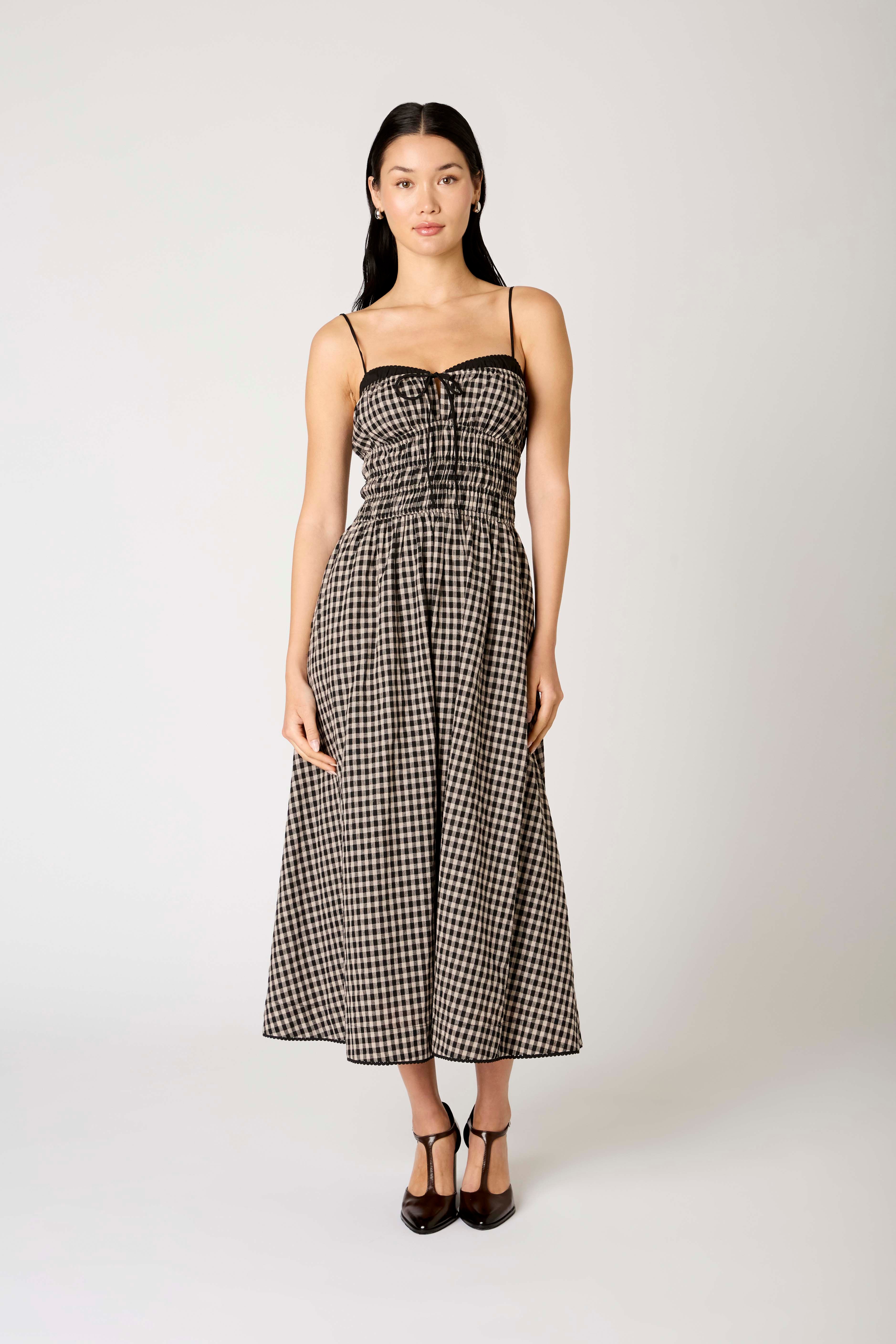 Thomas Dress in Oat front view